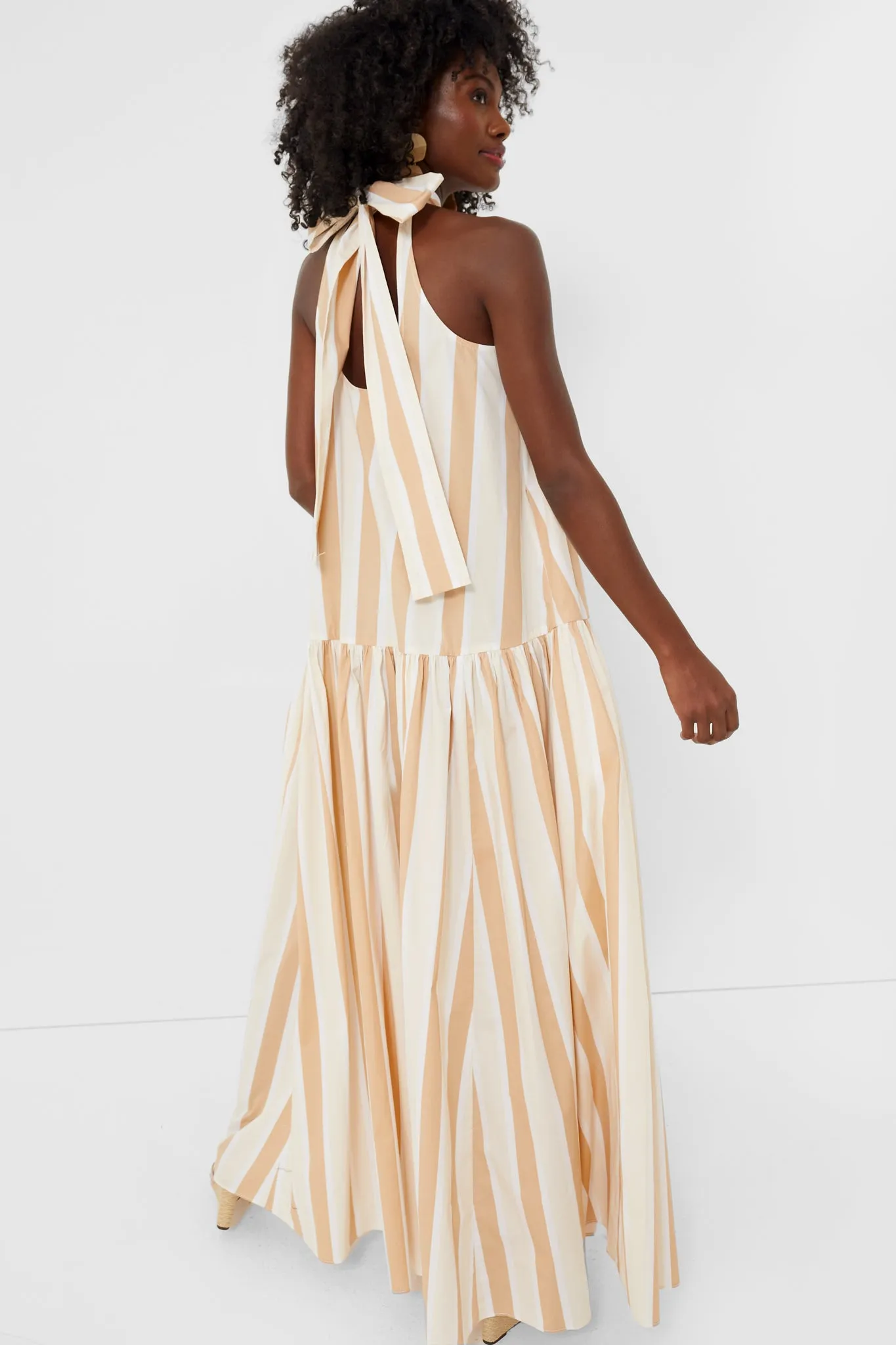 Sand Stripe Midi Marlowe Dress sold by Tuckernuck product image thumbnail 4