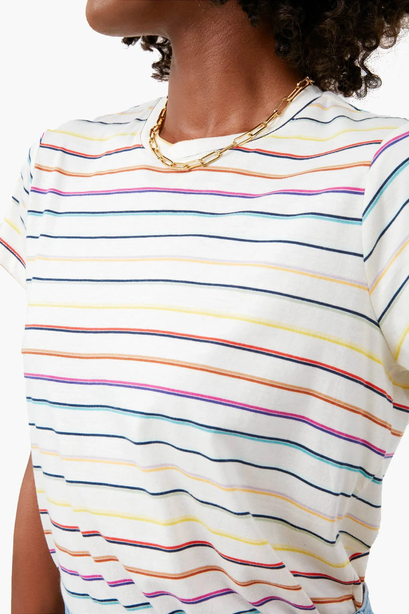 Rainbow Stripe Swing Crew Tee sold by Tuckernuck product image thumbnail 5