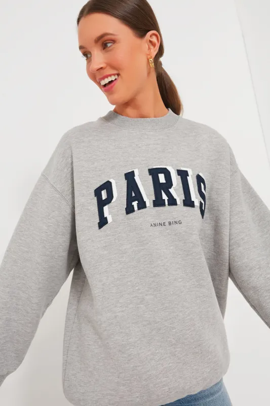 Grey Melange Paris Tyler Sweatshirt sold by Tuckernuck