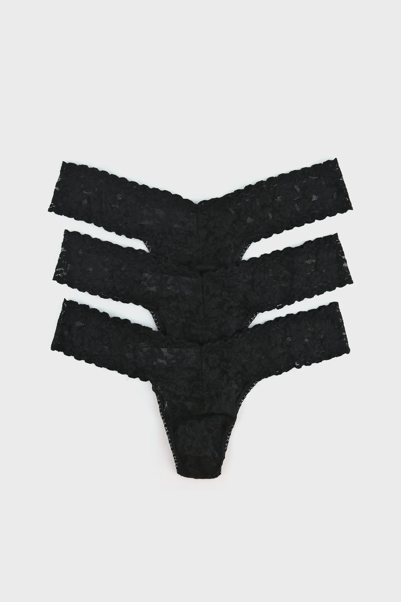 Black Low Rise Thong 3 Pack sold by Tuckernuck