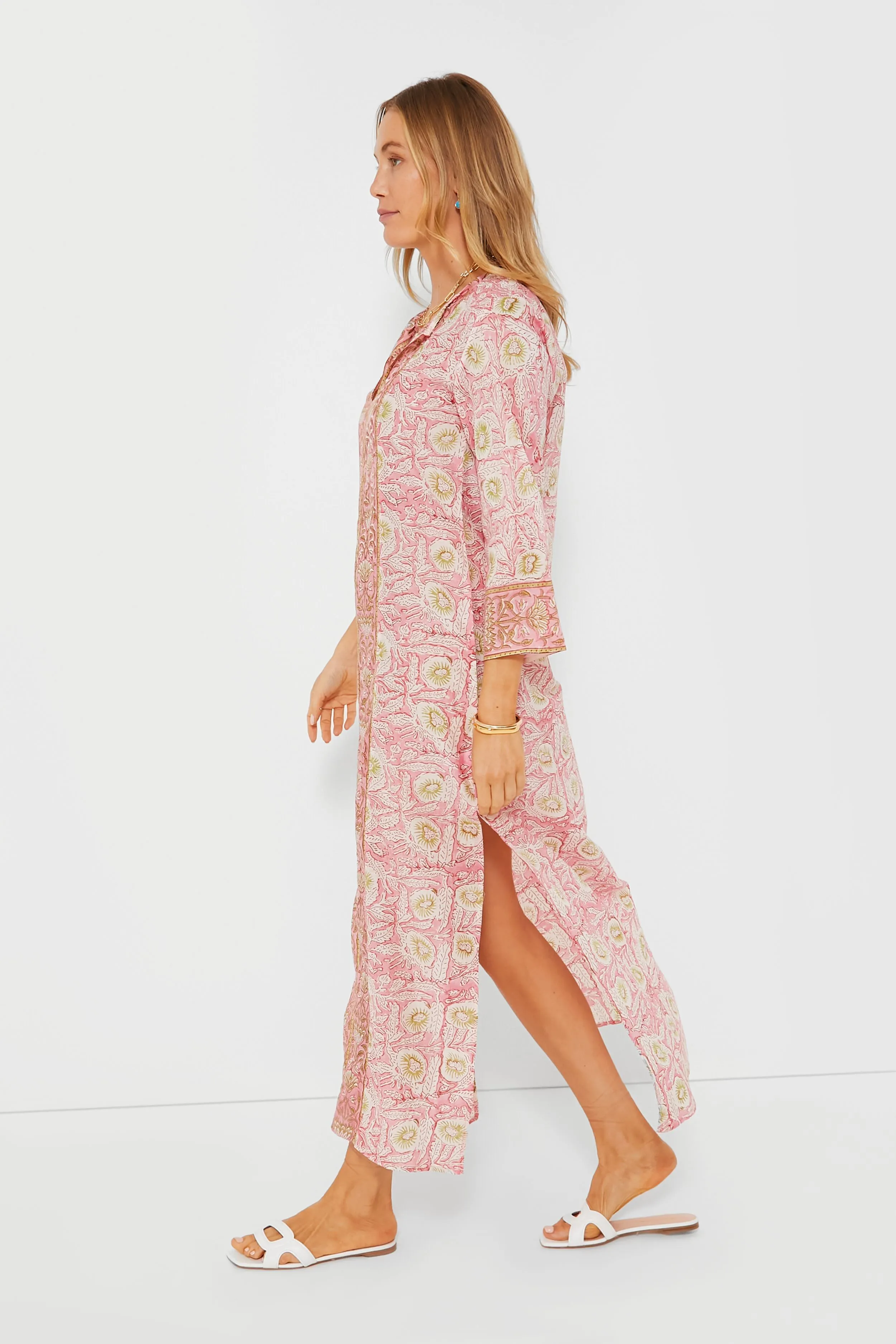 Pink and Green Floral Jane Maxi Dress sold by Tuckernuck product image thumbnail 3