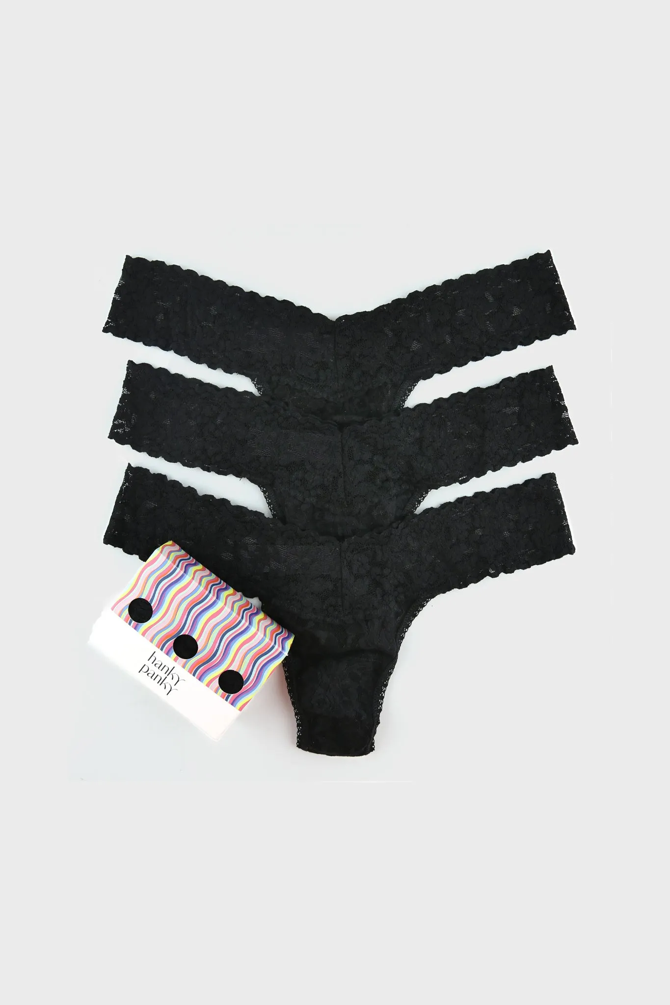 Black Low Rise Thong 3 Pack sold by Tuckernuck product image thumbnail 2