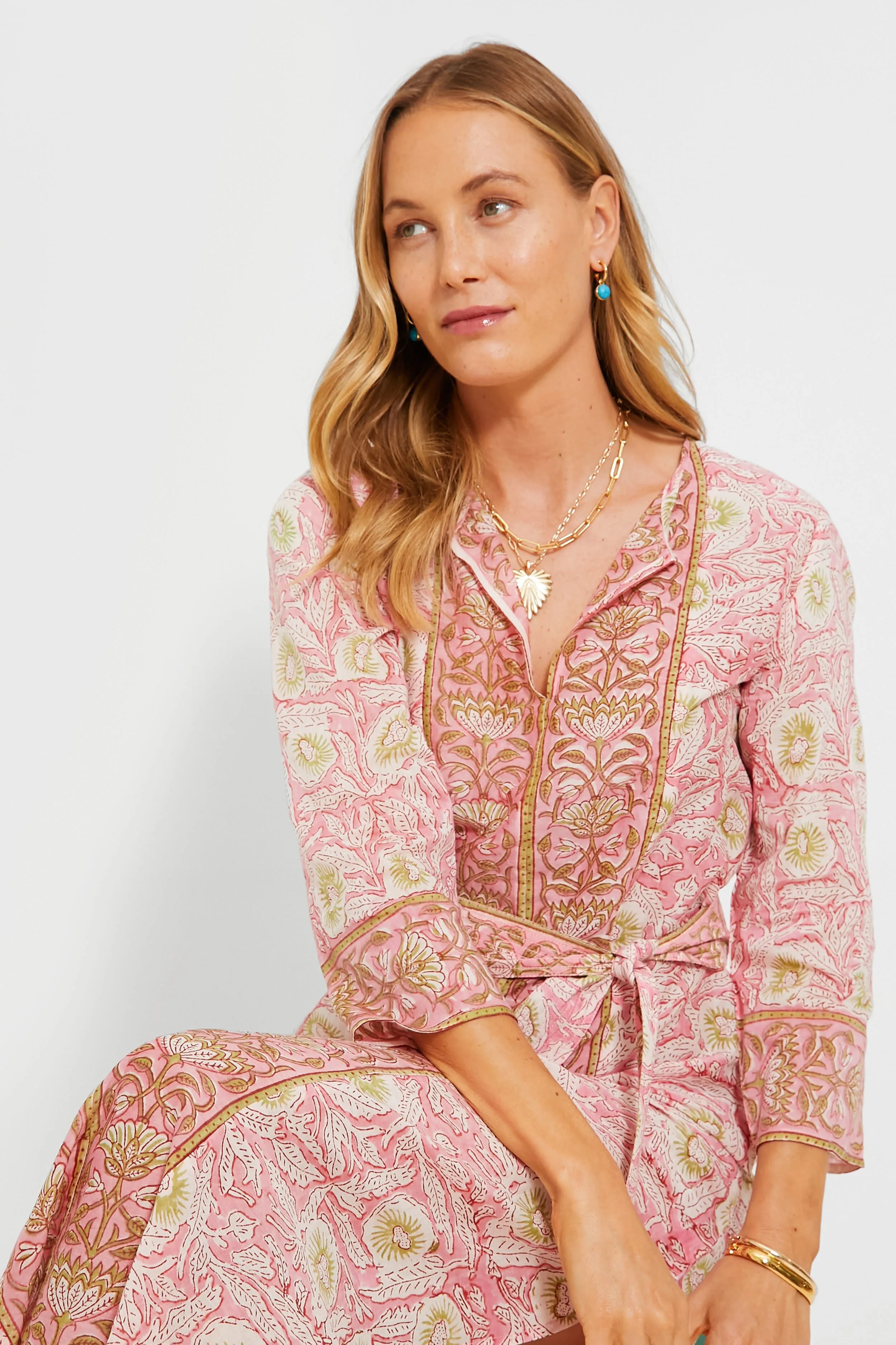 Pink and Green Floral Jane Maxi Dress sold by Tuckernuck product image thumbnail 2