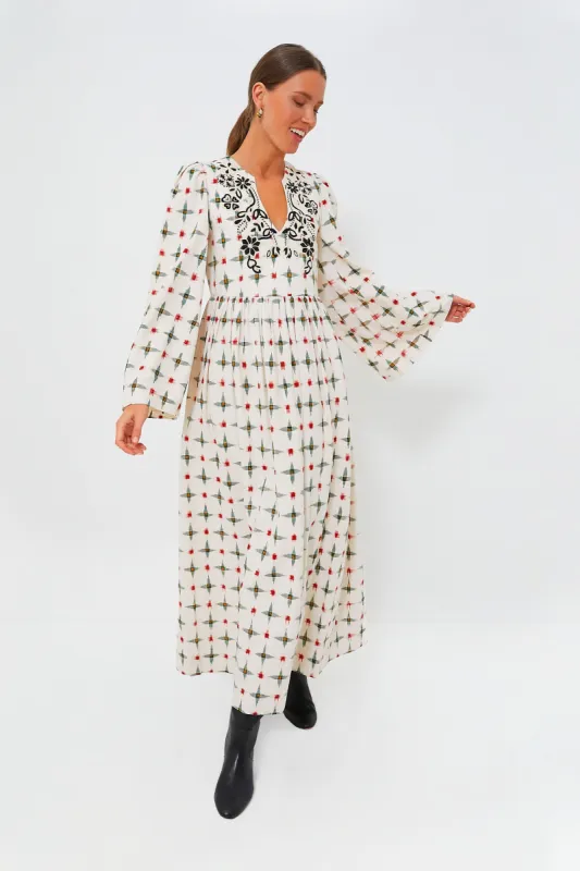 White Pointsettia Savannah Dress sold by Tuckernuck