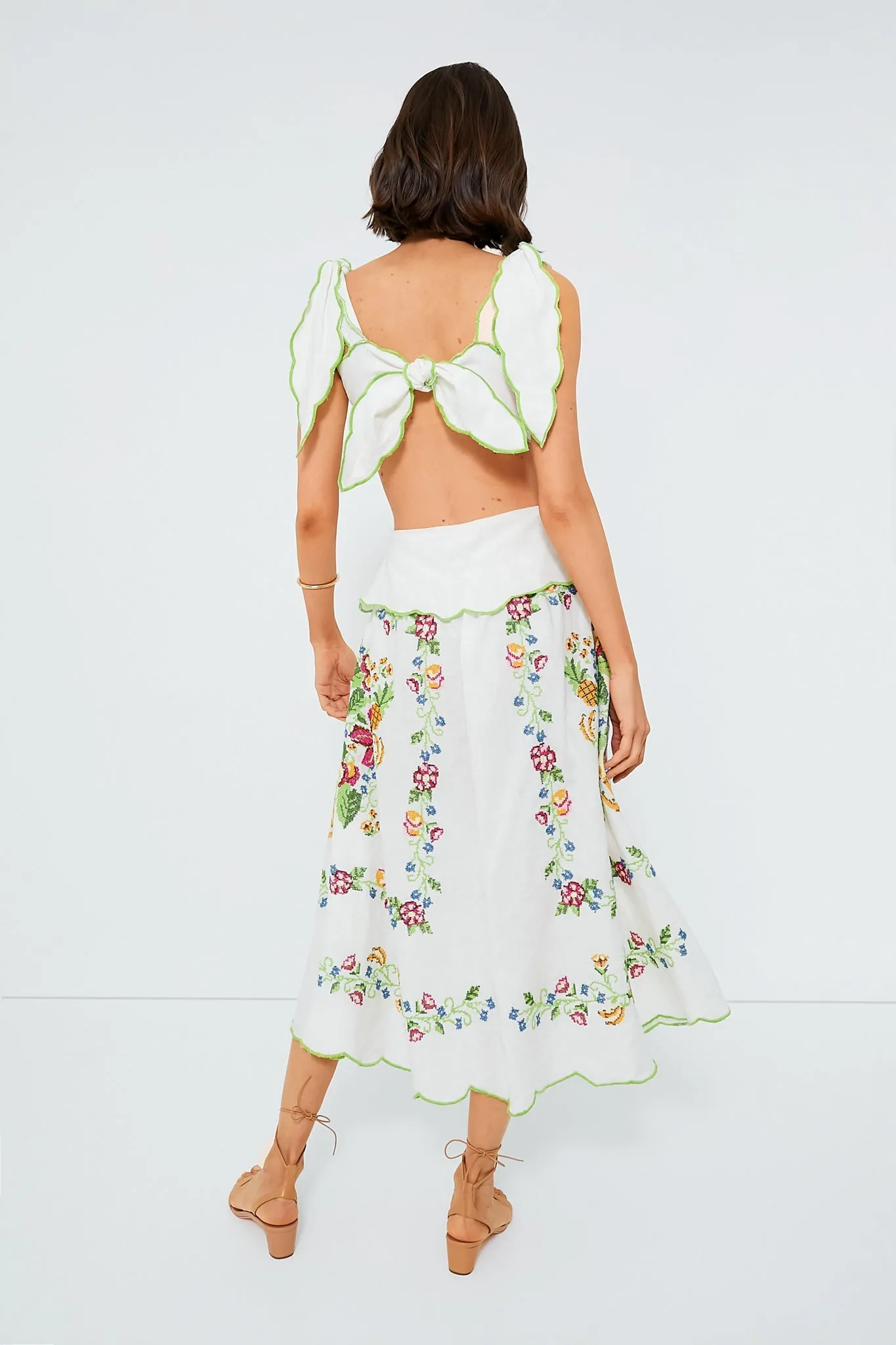 Off White Tropical Romance Maxi Dress sold by Tuckernuck product image thumbnail 4