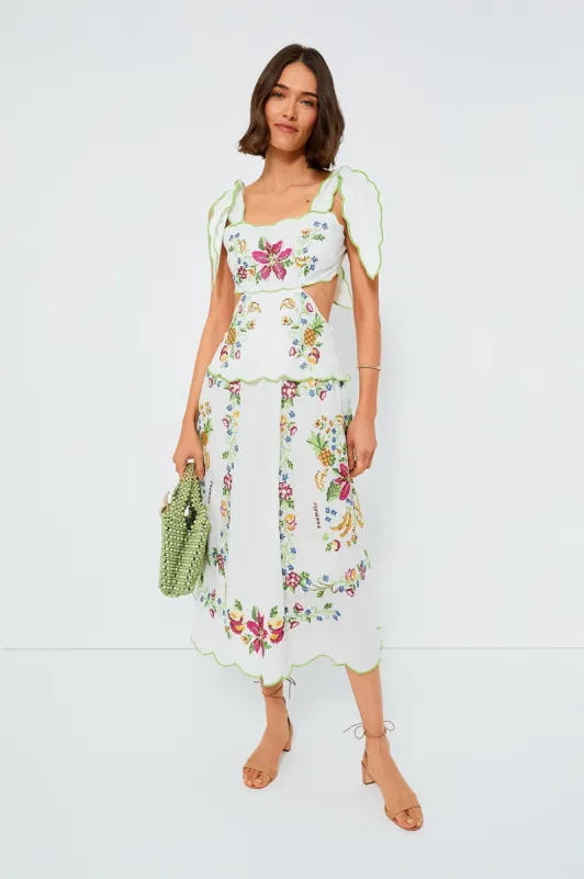 Off White Tropical Romance Maxi Dress sold by Tuckernuck