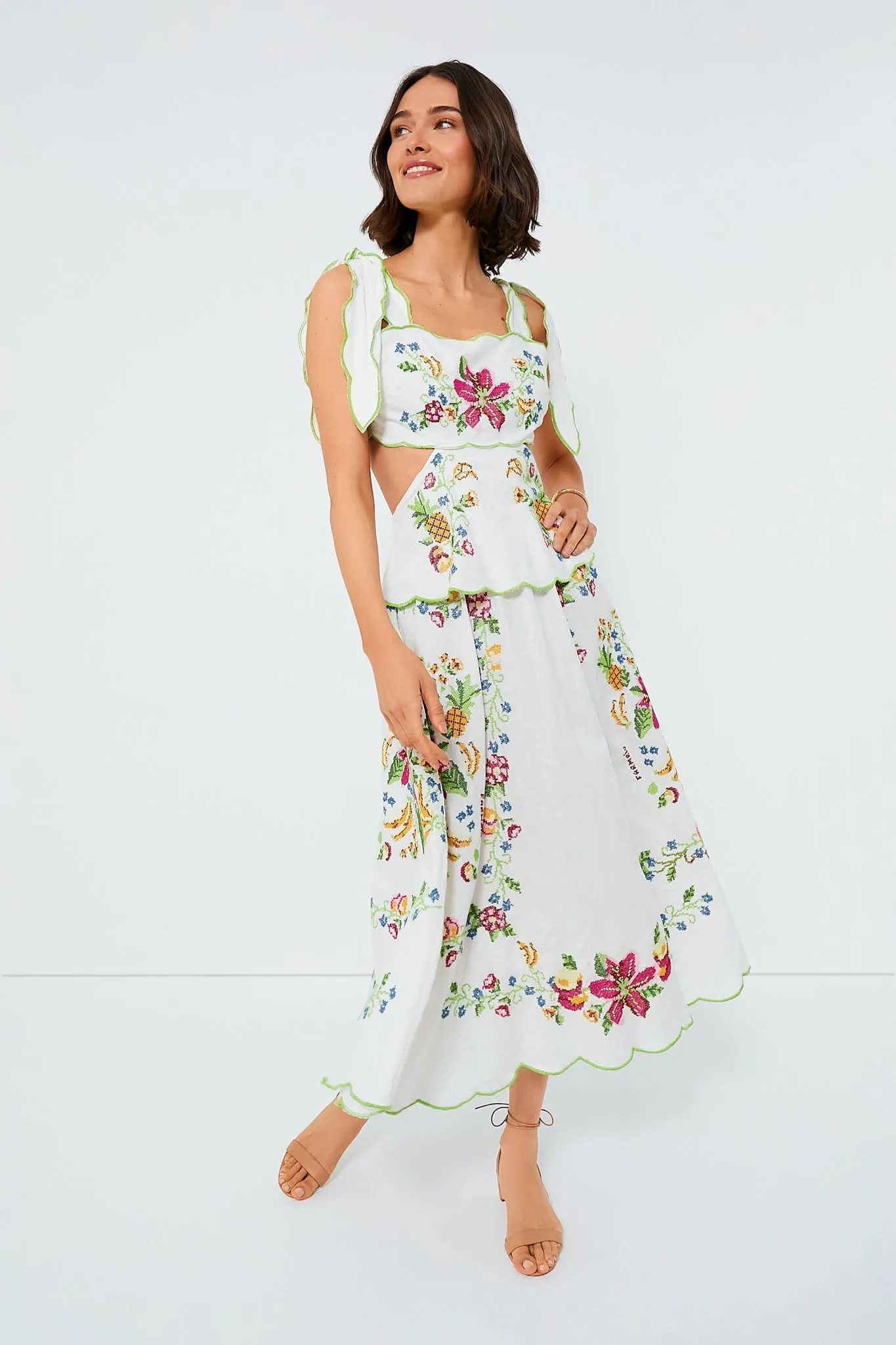 Off White Tropical Romance Maxi Dress sold by Tuckernuck product image thumbnail 2