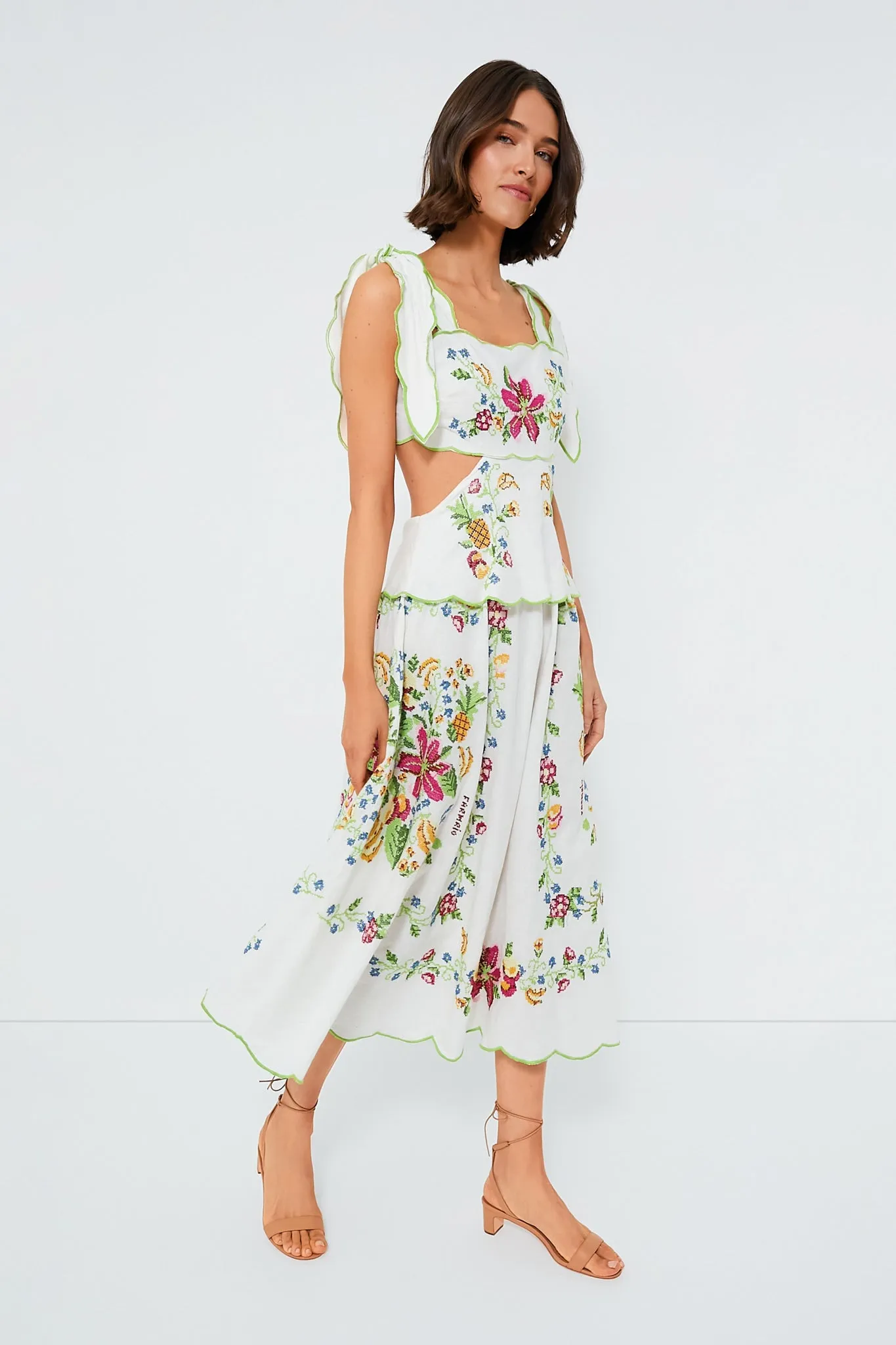 Off White Tropical Romance Maxi Dress sold by Tuckernuck product image thumbnail 3