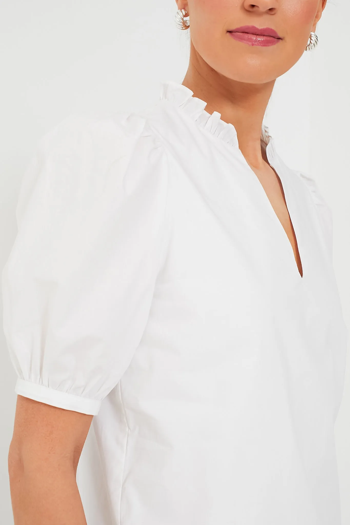 White Ruffle Leigh Blouse sold by Tuckernuck product image thumbnail 5