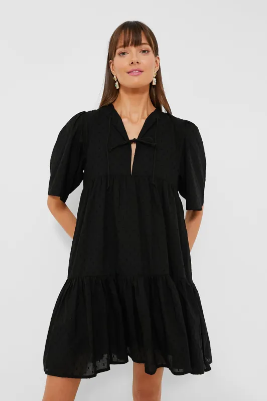 Black Swiss Dot Isla Dress sold by Tuckernuck