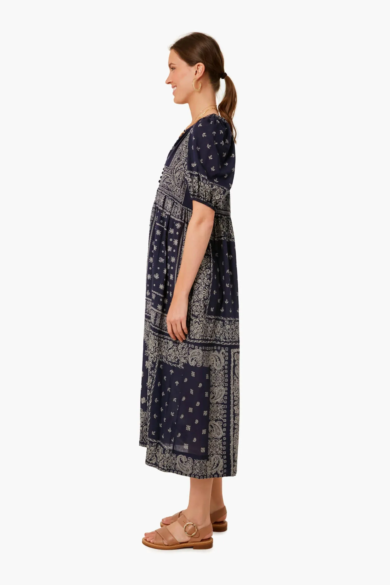 Navy Bandana Print The Ravine Dress sold by Tuckernuck product image thumbnail 3