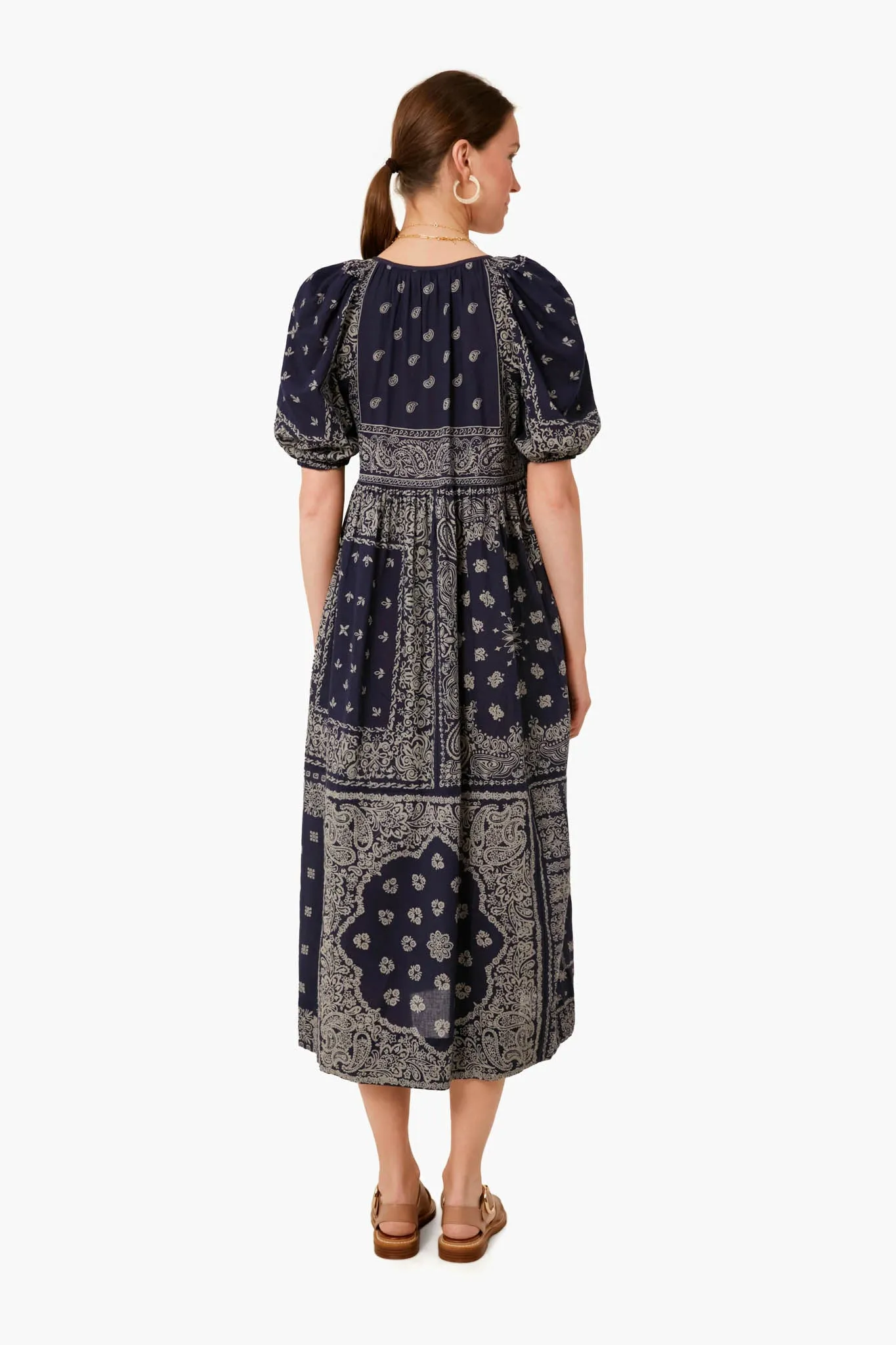 Navy Bandana Print The Ravine Dress sold by Tuckernuck product image thumbnail 4