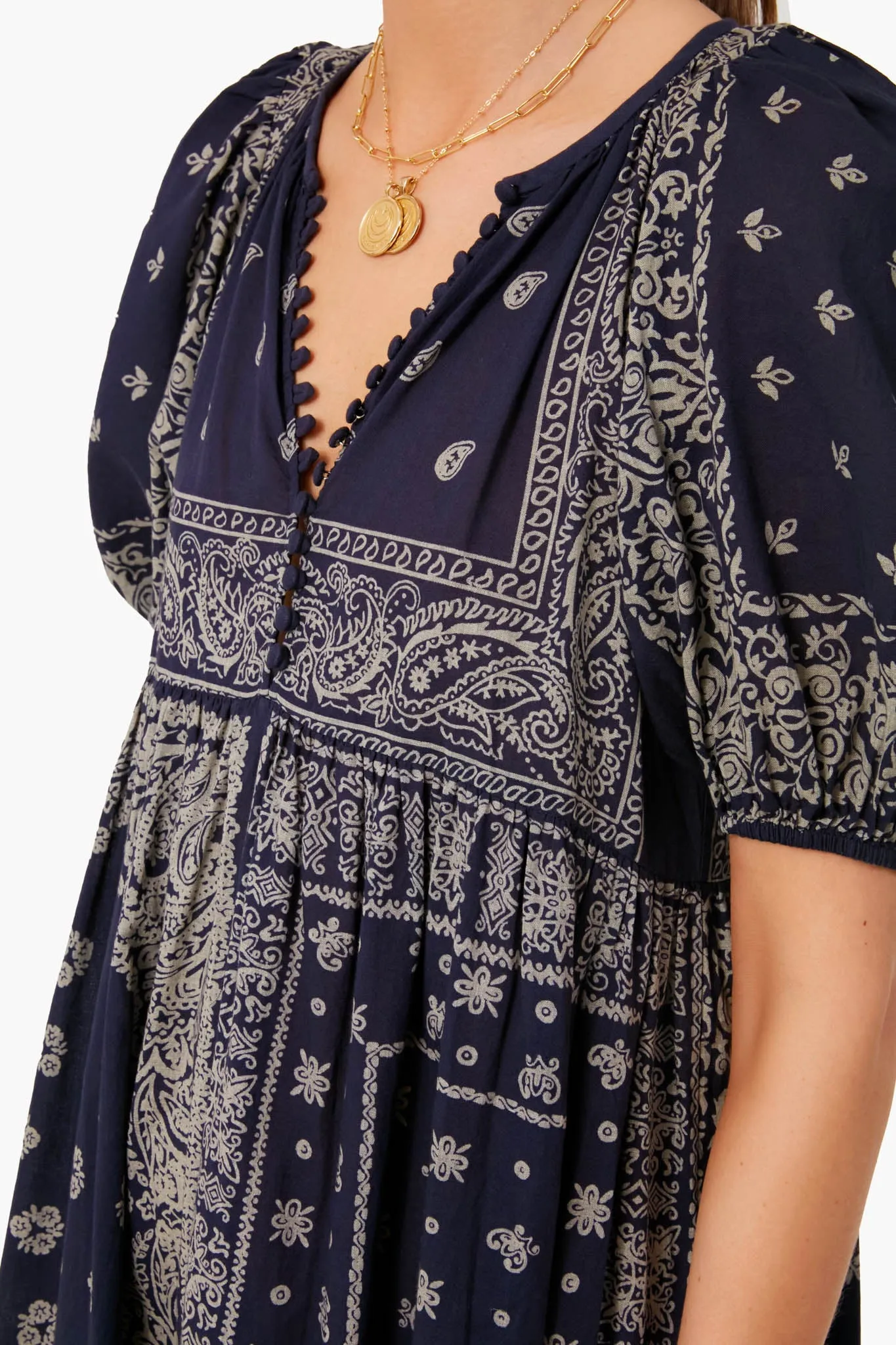 Navy Bandana Print The Ravine Dress sold by Tuckernuck product image thumbnail 5