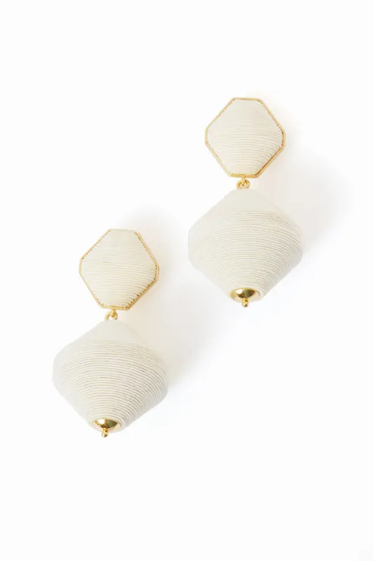 Cream Geo Lantern Earrings sold by Tuckernuck