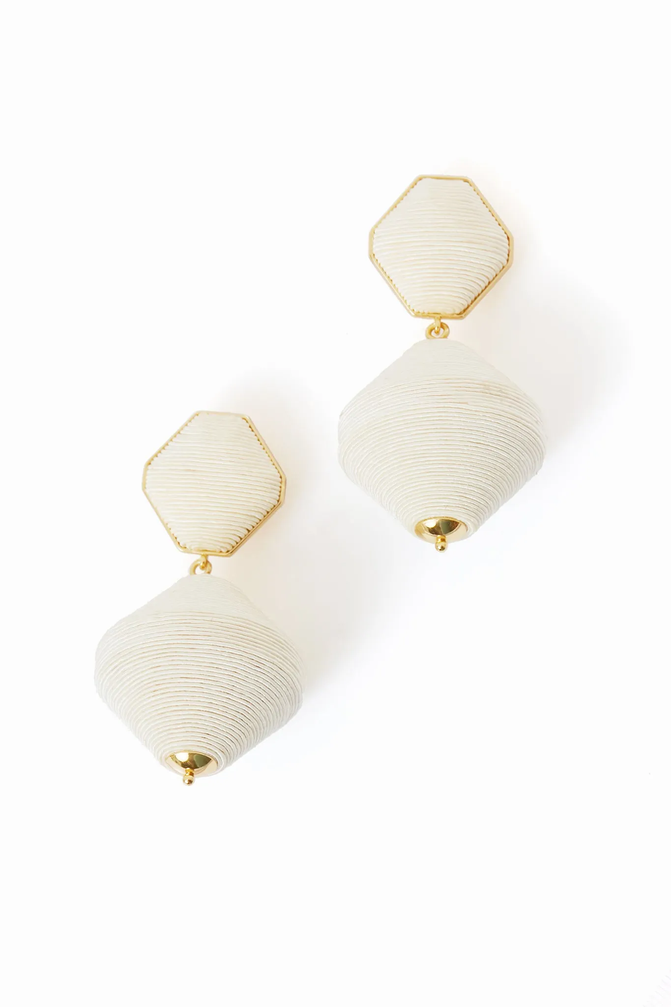 Cream Geo Lantern Earrings sold by Tuckernuck