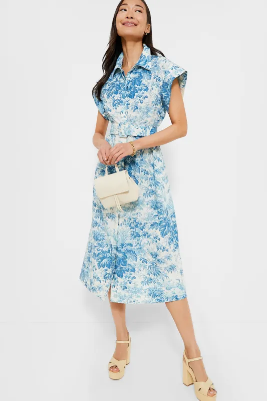 Misty Blue Toile Chloe Dress sold by Tuckernuck