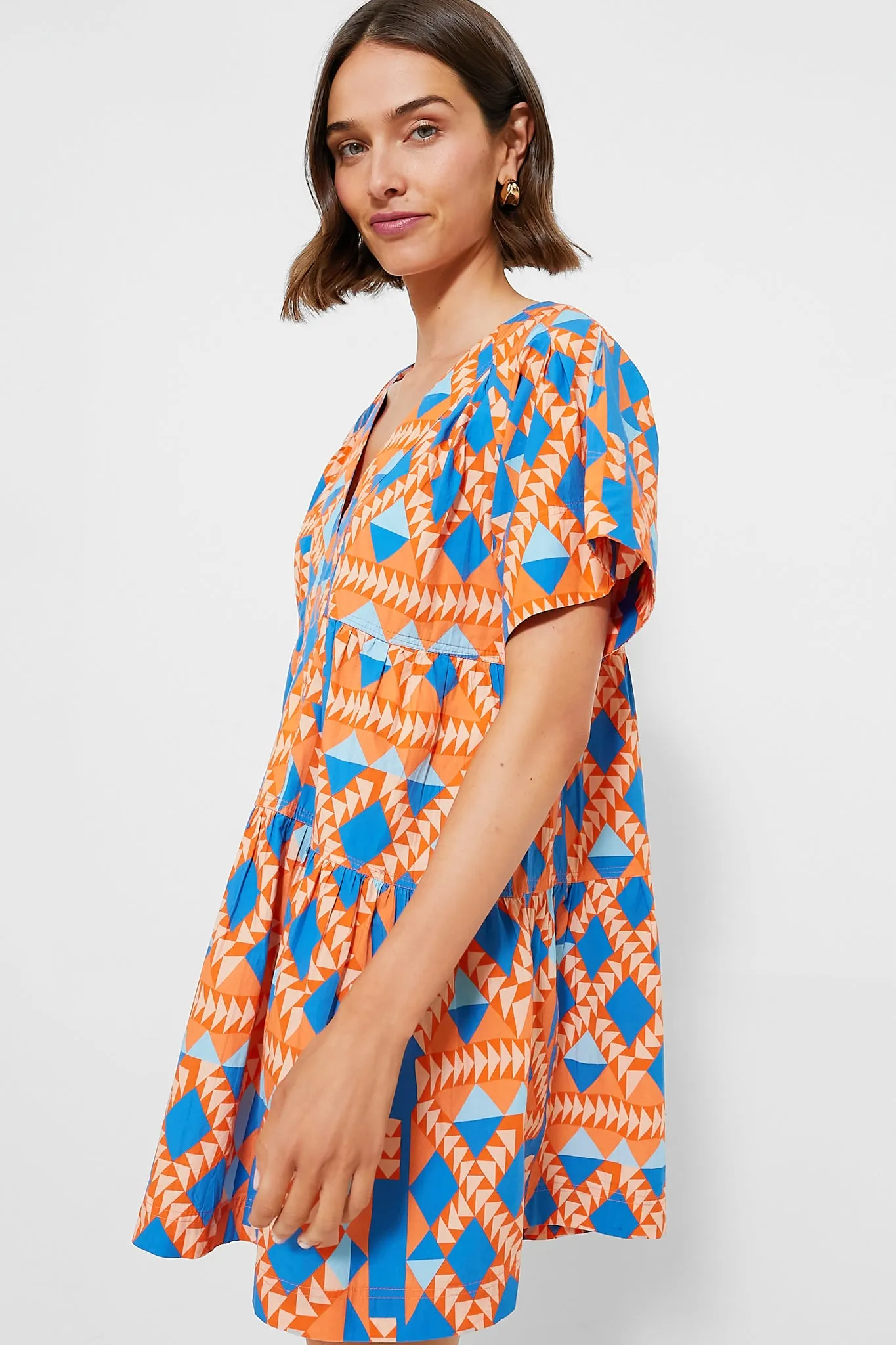 Grecian Geo Poplin Dress sold by Tuckernuck product image thumbnail 3