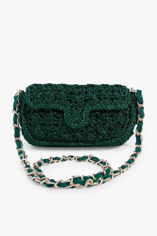 Green Woven Shoulder Bag sold by Tuckernuck