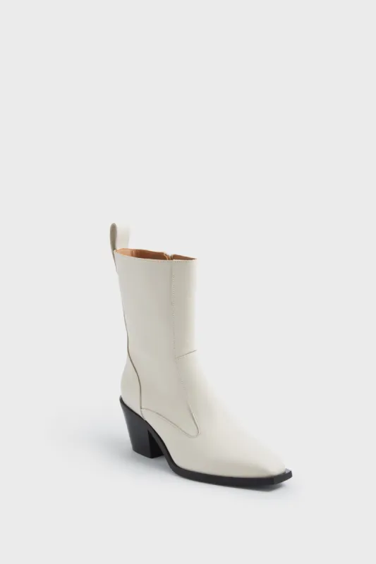 Creme Leather Cher Boots sold by Tuckernuck