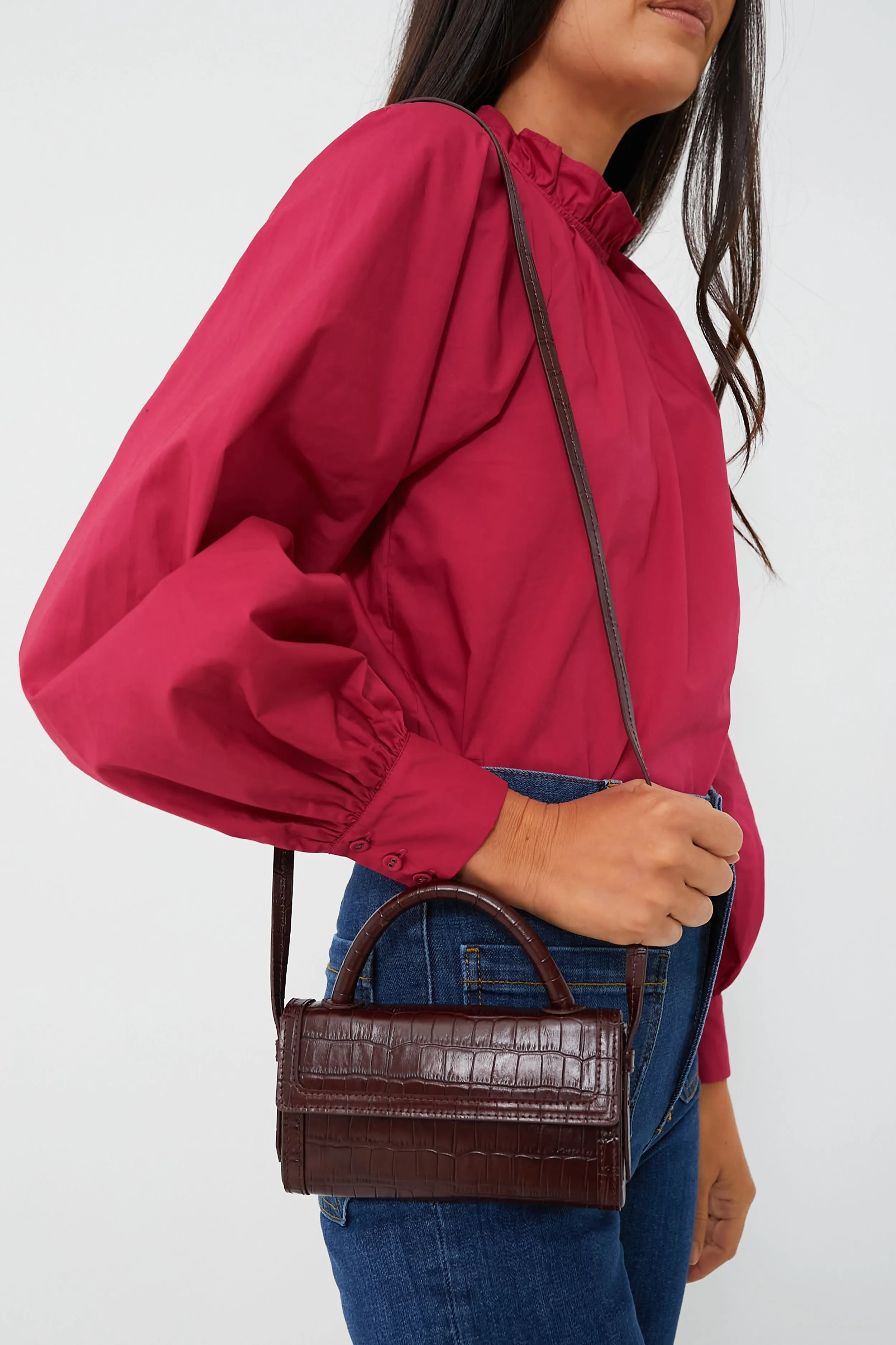 Exclusive Chocolate Croc Phone Crossbody sold by Tuckernuck product image thumbnail 4