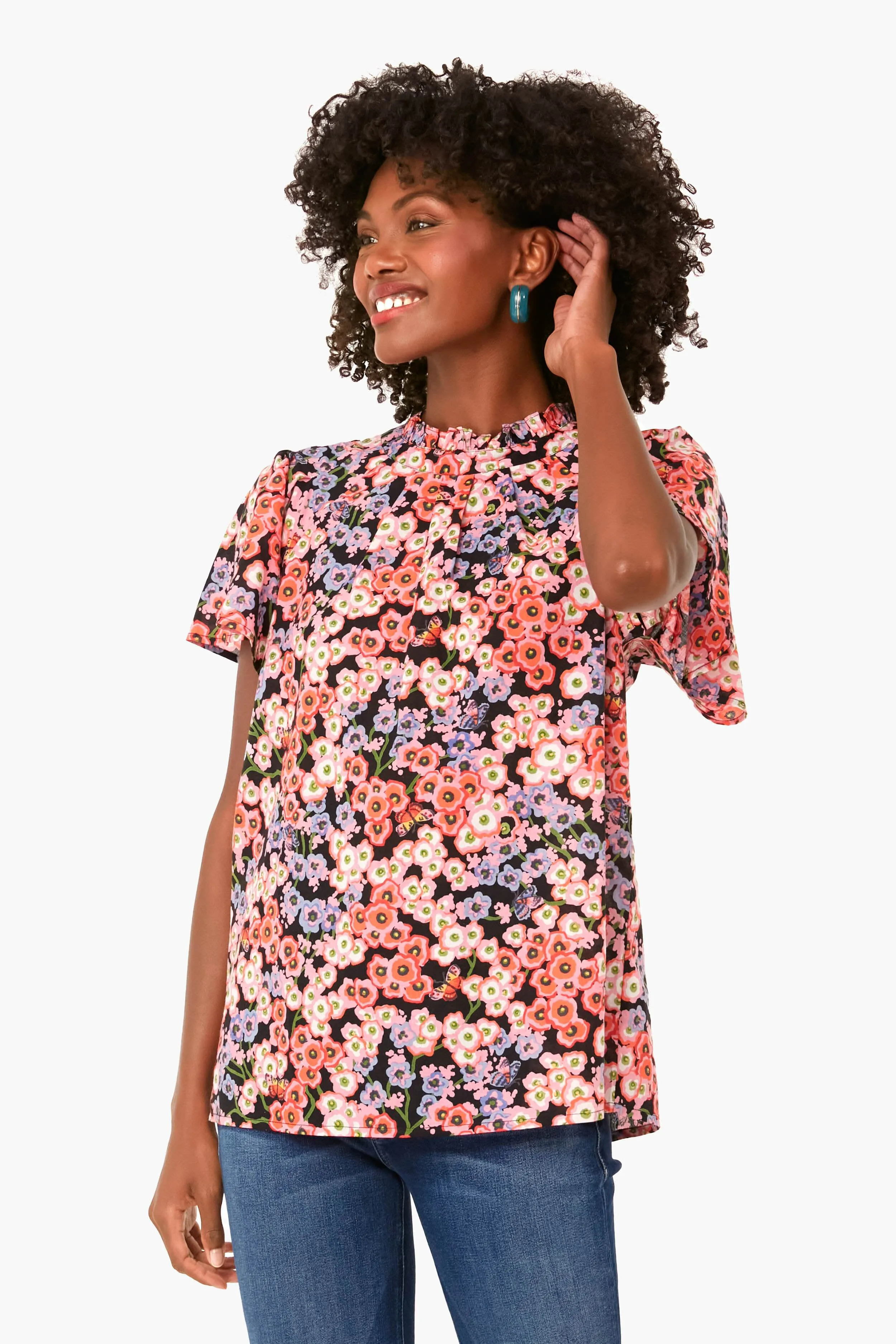 Black Monarch Joyful Top sold by Tuckernuck