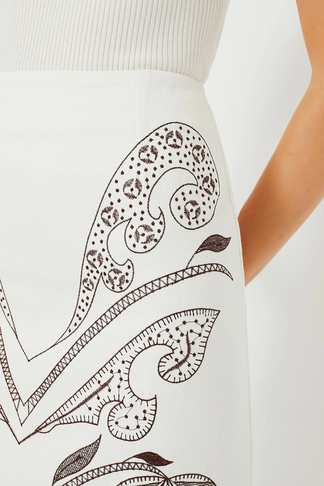 Off White Brown Sandy Skirt sold by Tuckernuck product image thumbnail 5