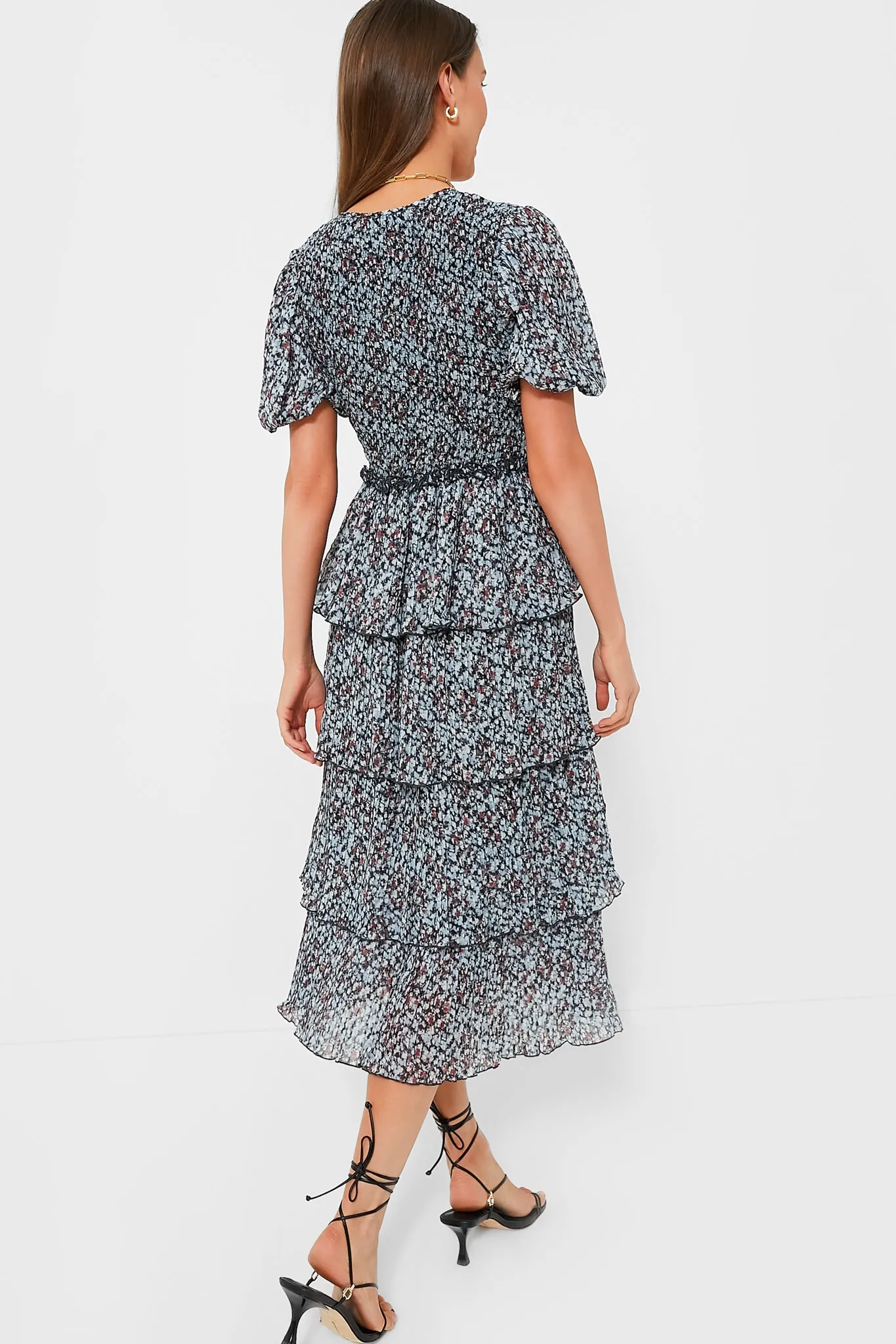 Phantom Pleated Georgette Layer Smock Midi Dress sold by Tuckernuck product image thumbnail 4