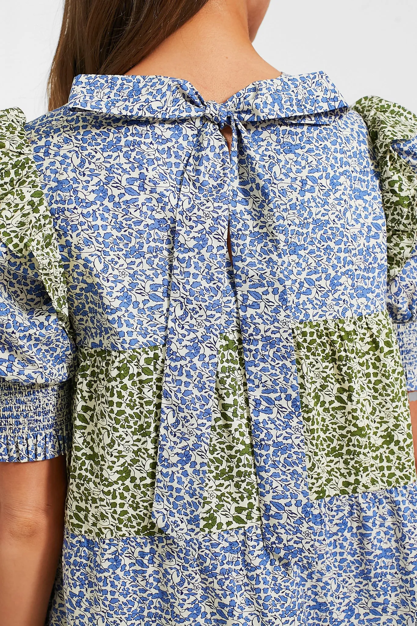 Green & Blue Floral Barton Midi Dress sold by Tuckernuck product image thumbnail 5