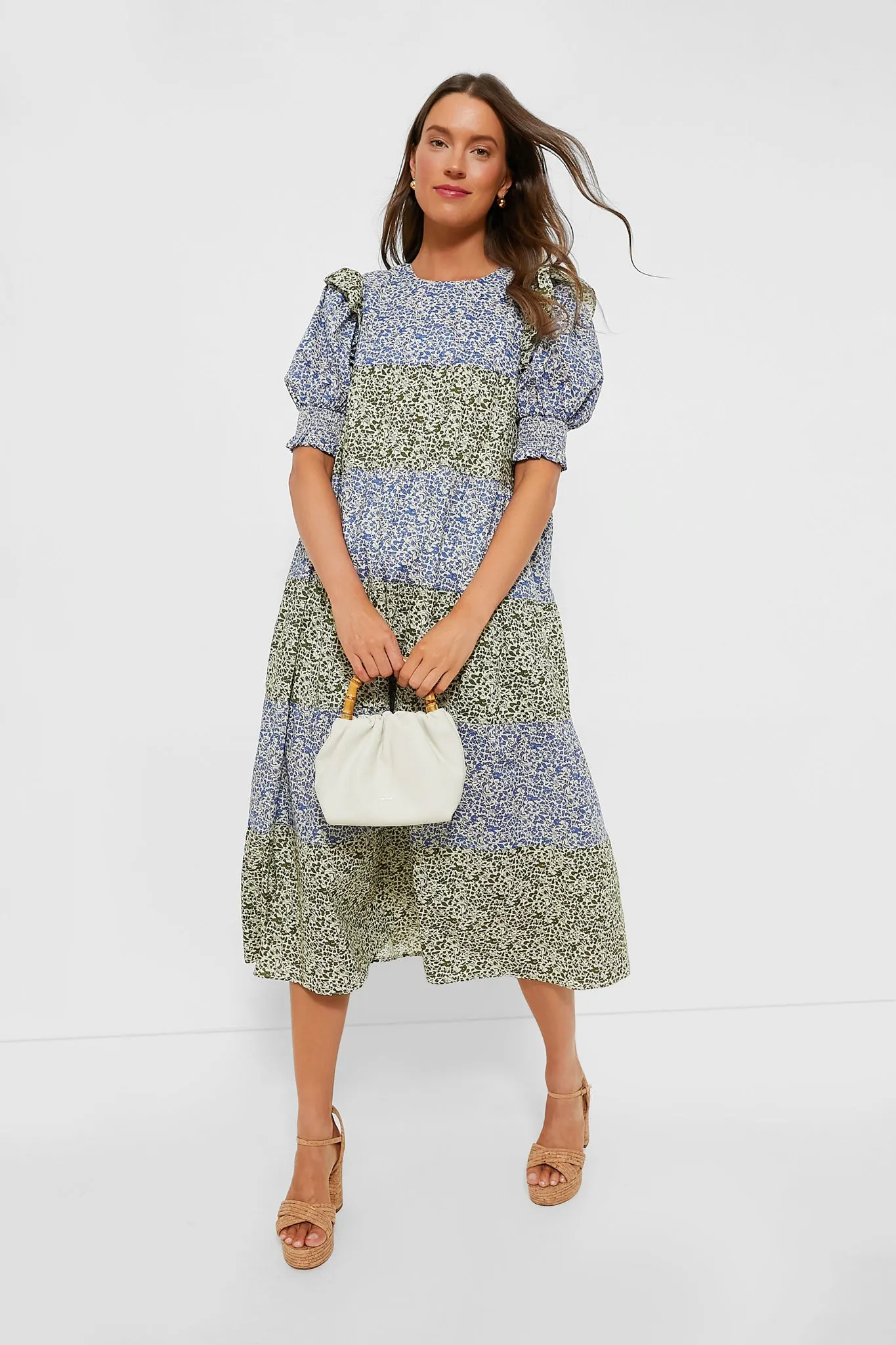 Green & Blue Floral Barton Midi Dress sold by Tuckernuck product image thumbnail 2