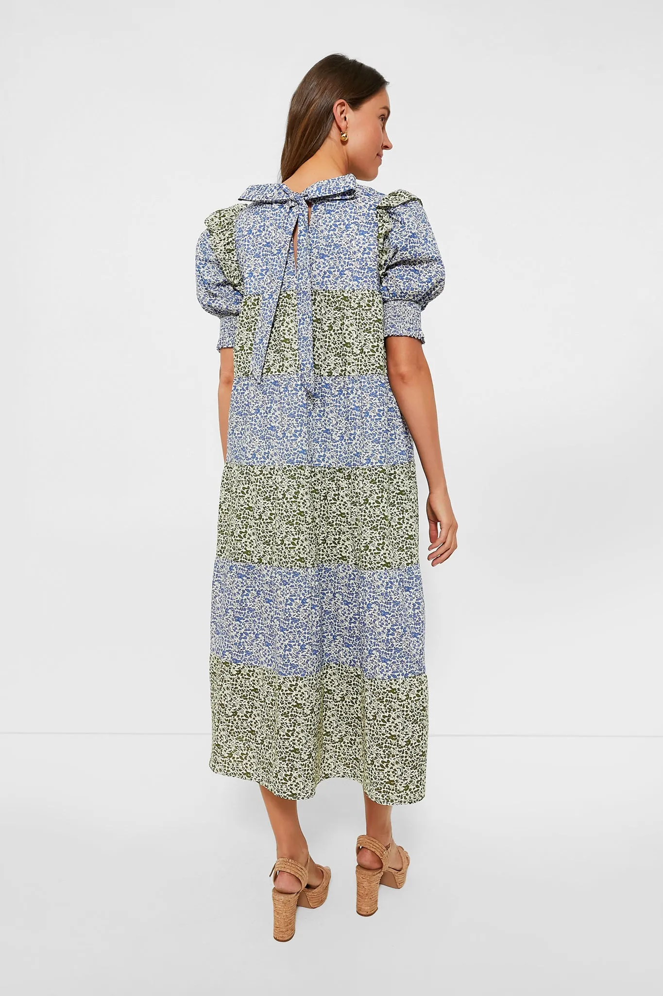 Green & Blue Floral Barton Midi Dress sold by Tuckernuck product image thumbnail 4