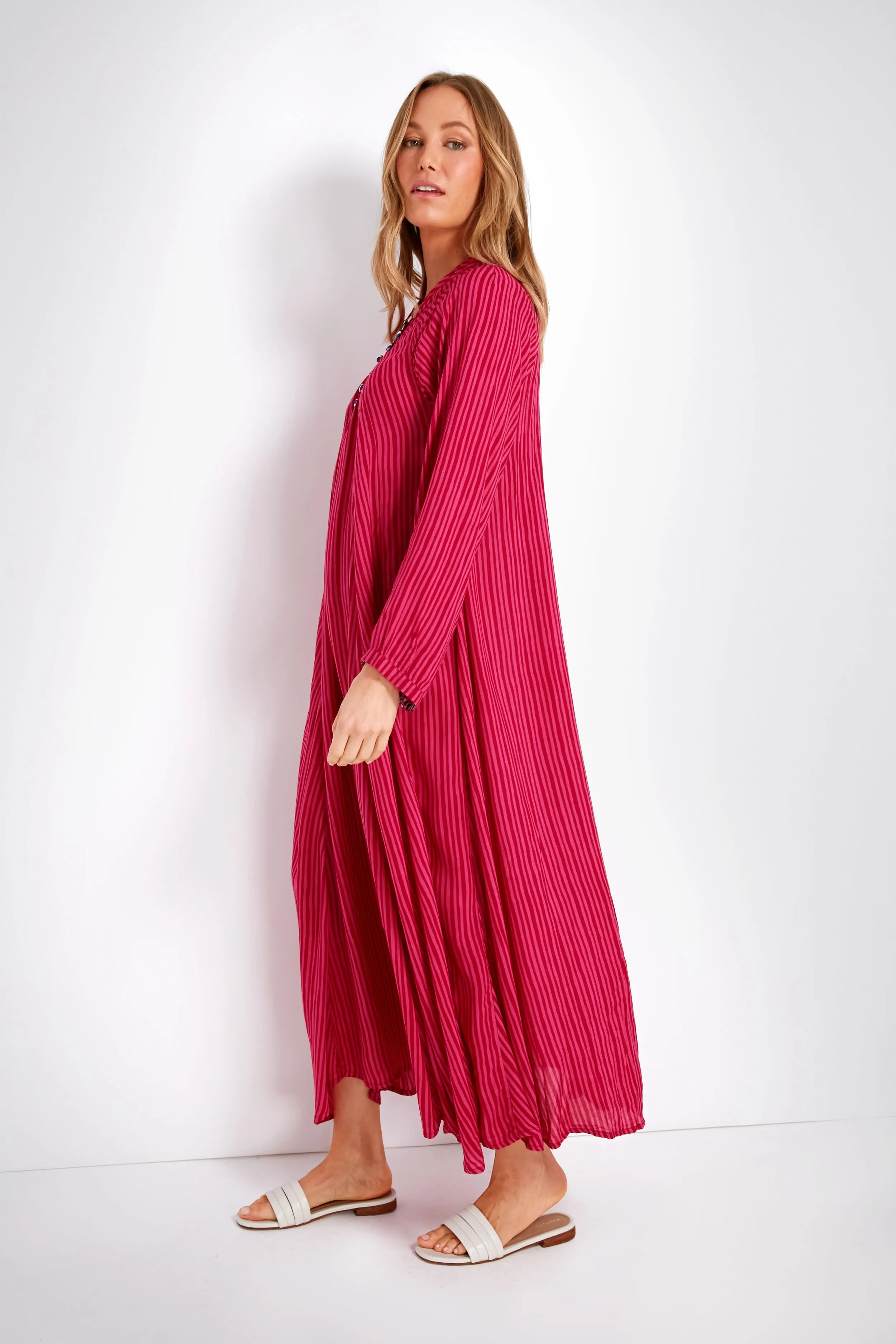 Fuchsia Painted Stripe Fiore Maxi sold by Tuckernuck product image thumbnail 3