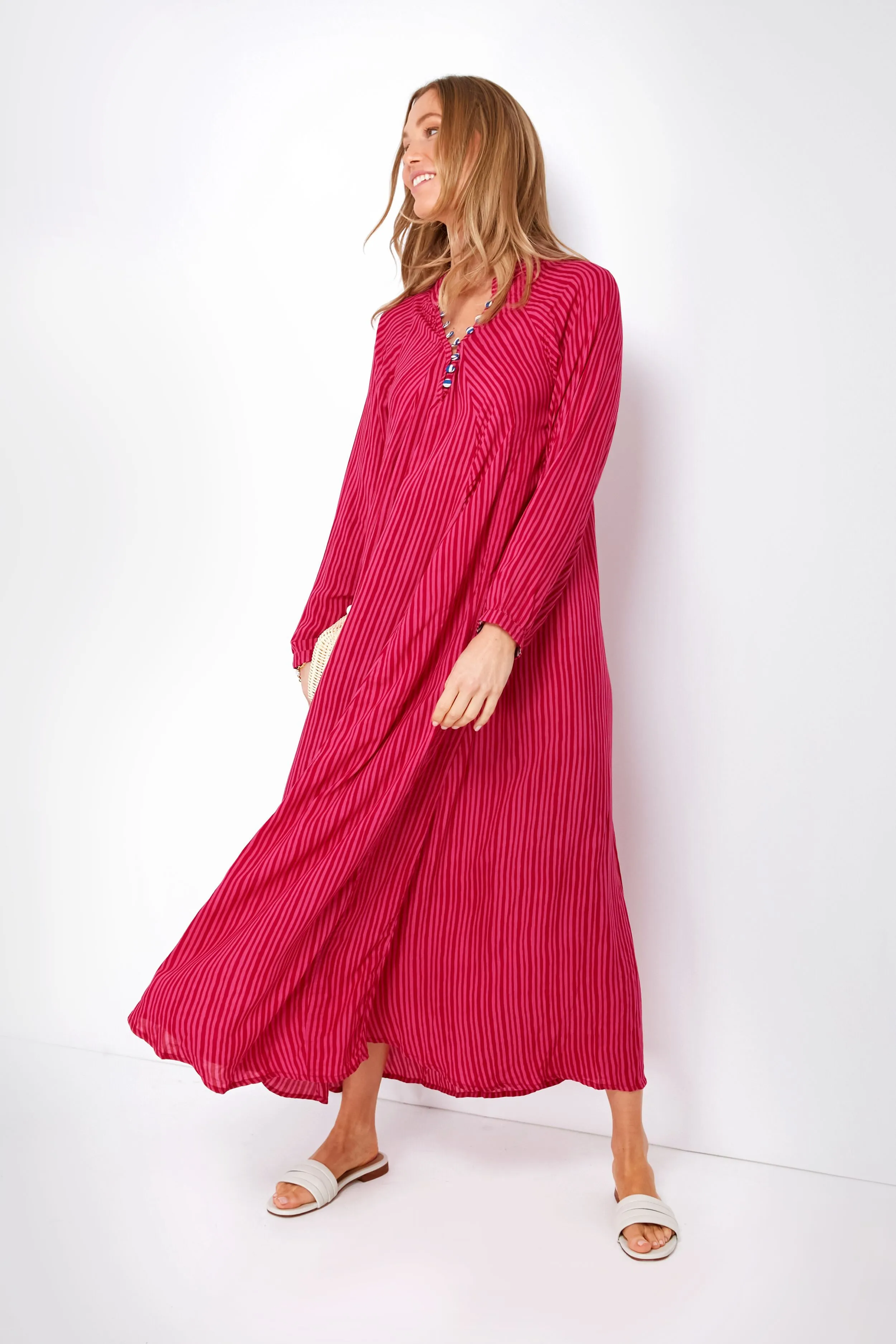 Fuchsia Painted Stripe Fiore Maxi sold by Tuckernuck product image thumbnail 2