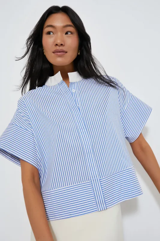 Blue Stripe Sofia Shirt sold by Tuckernuck