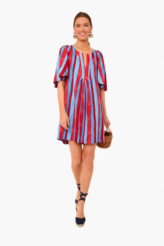 Painterly Stripe Finley Flutter Sleeve Dress sold by Tuckernuck