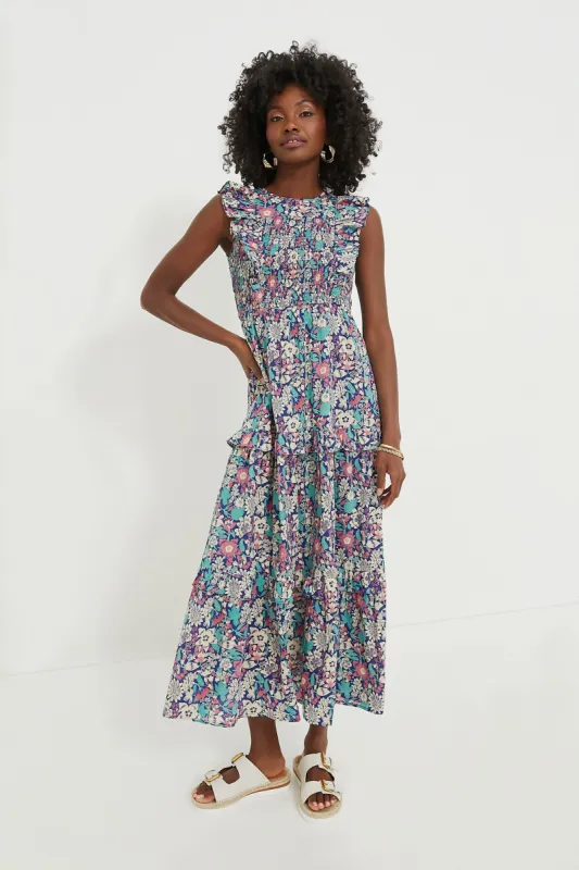 Exclusive Blue Anna's Wild Garden Iris Dress sold by Tuckernuck