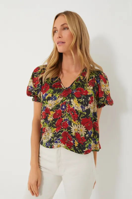 Hidden Garden Floral The Ponder Top sold by Tuckernuck