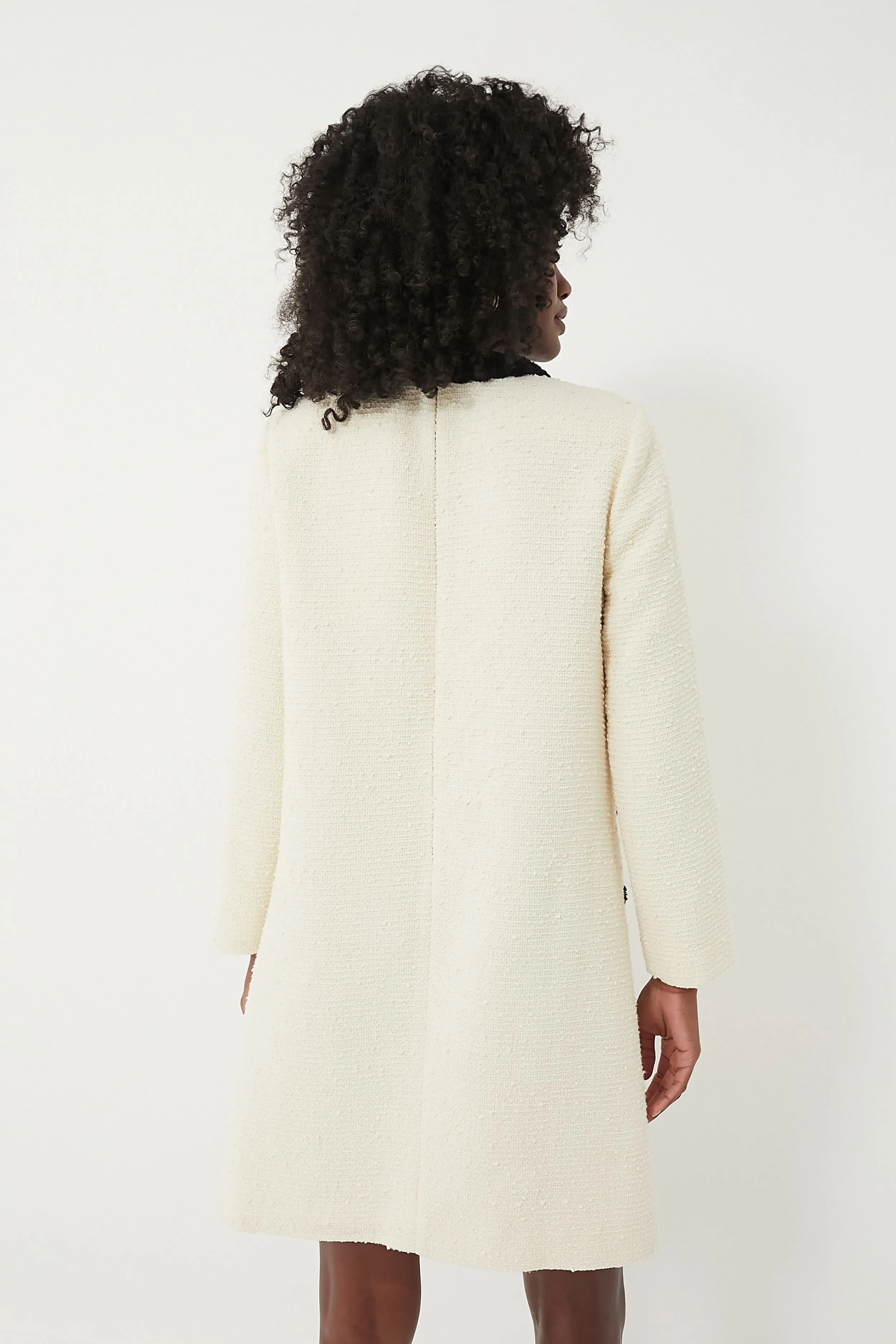Cream Tweed Long Sleeve Jackie Dress sold by Tuckernuck product image thumbnail 4