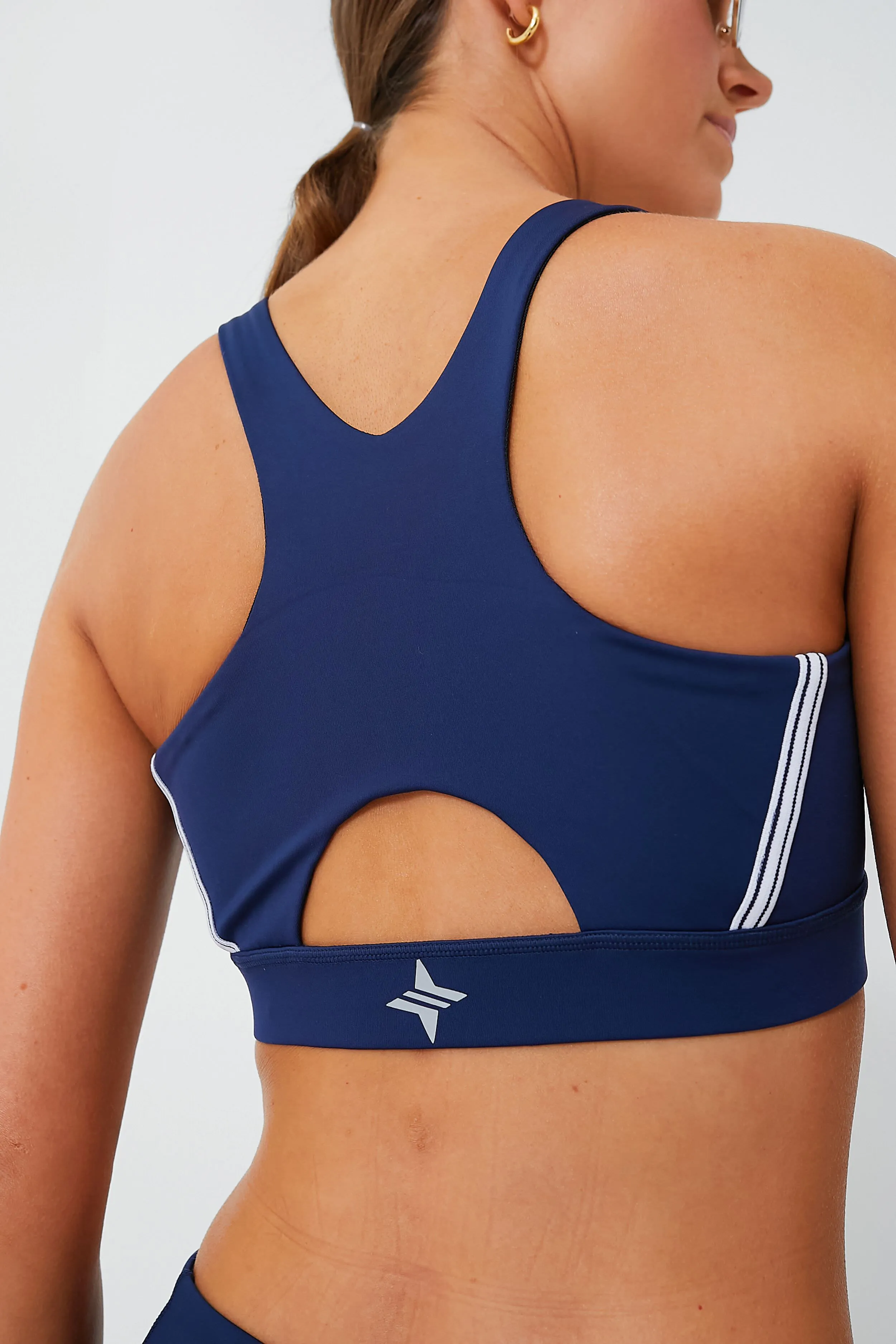 Navy Collagen Celeste Sports Bra sold by Tuckernuck product image thumbnail 5