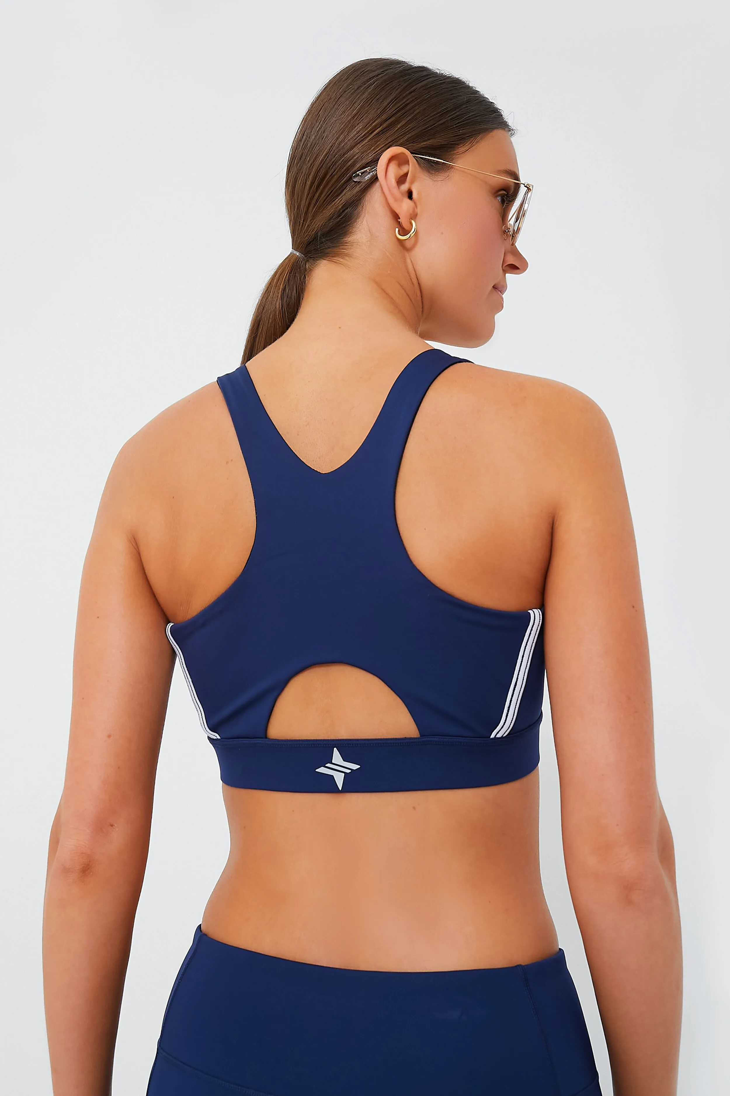 Navy Collagen Celeste Sports Bra sold by Tuckernuck product image thumbnail 4