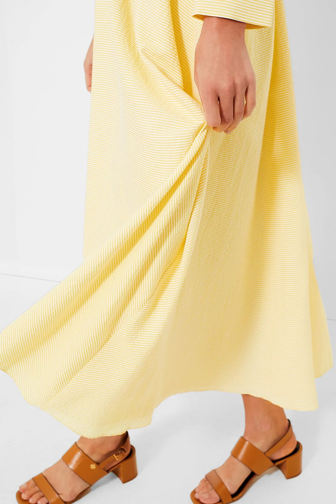 Lemon Seersucker Stripe Mila Dress sold by Tuckernuck product image thumbnail 5
