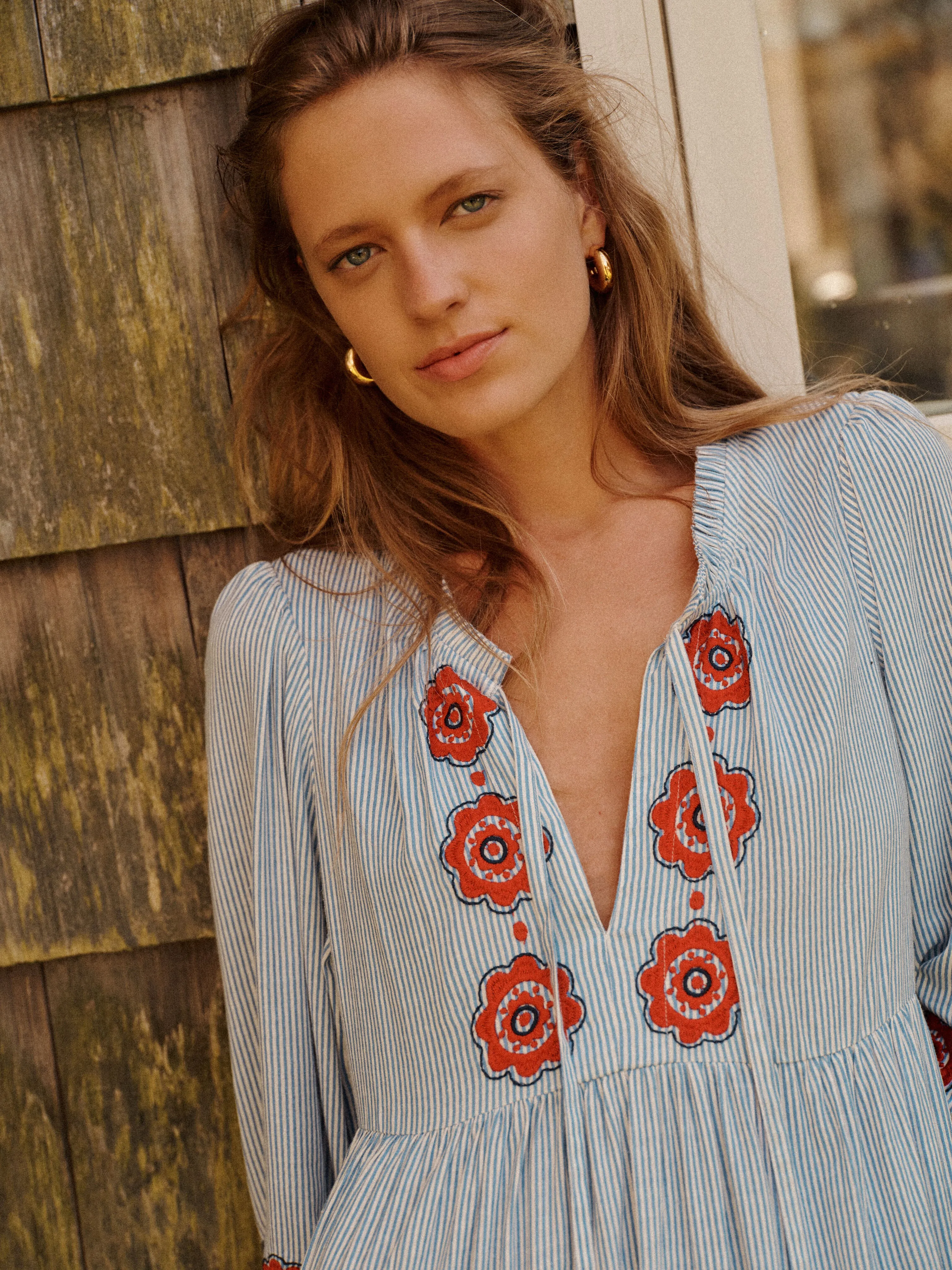 High Polish Gold Tome Hoops Large sold by Tuckernuck product image thumbnail 2