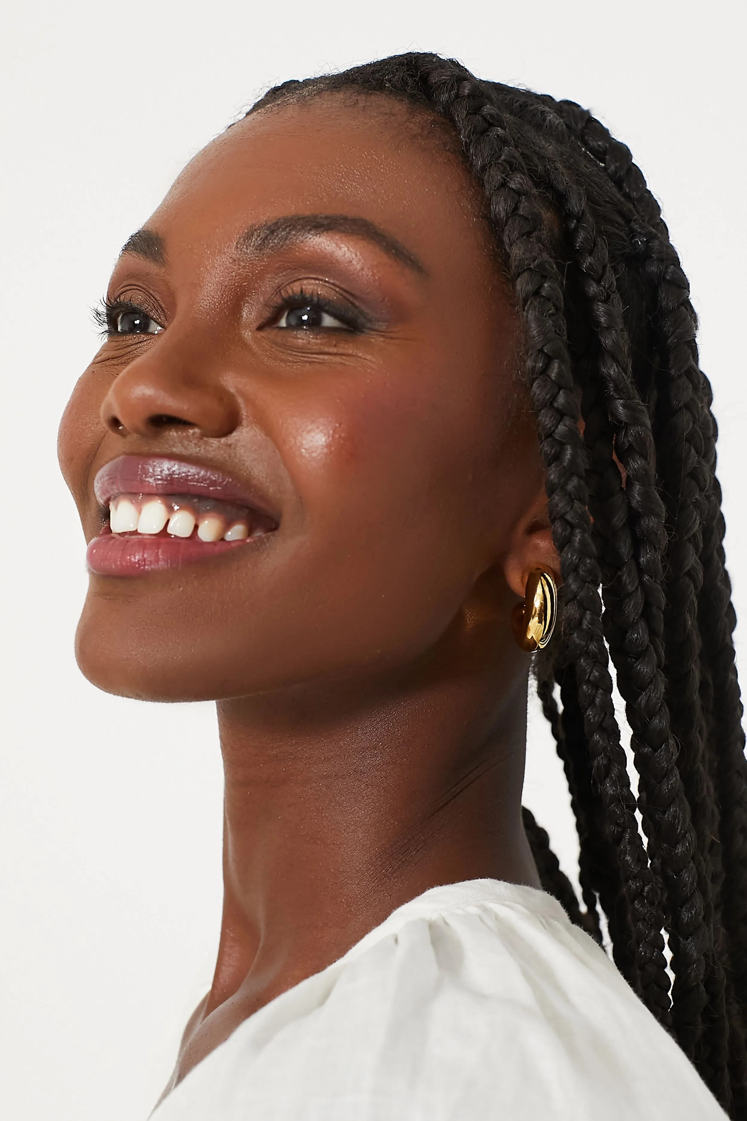 High Polish Gold Tome Hoops Large sold by Tuckernuck product image thumbnail 3