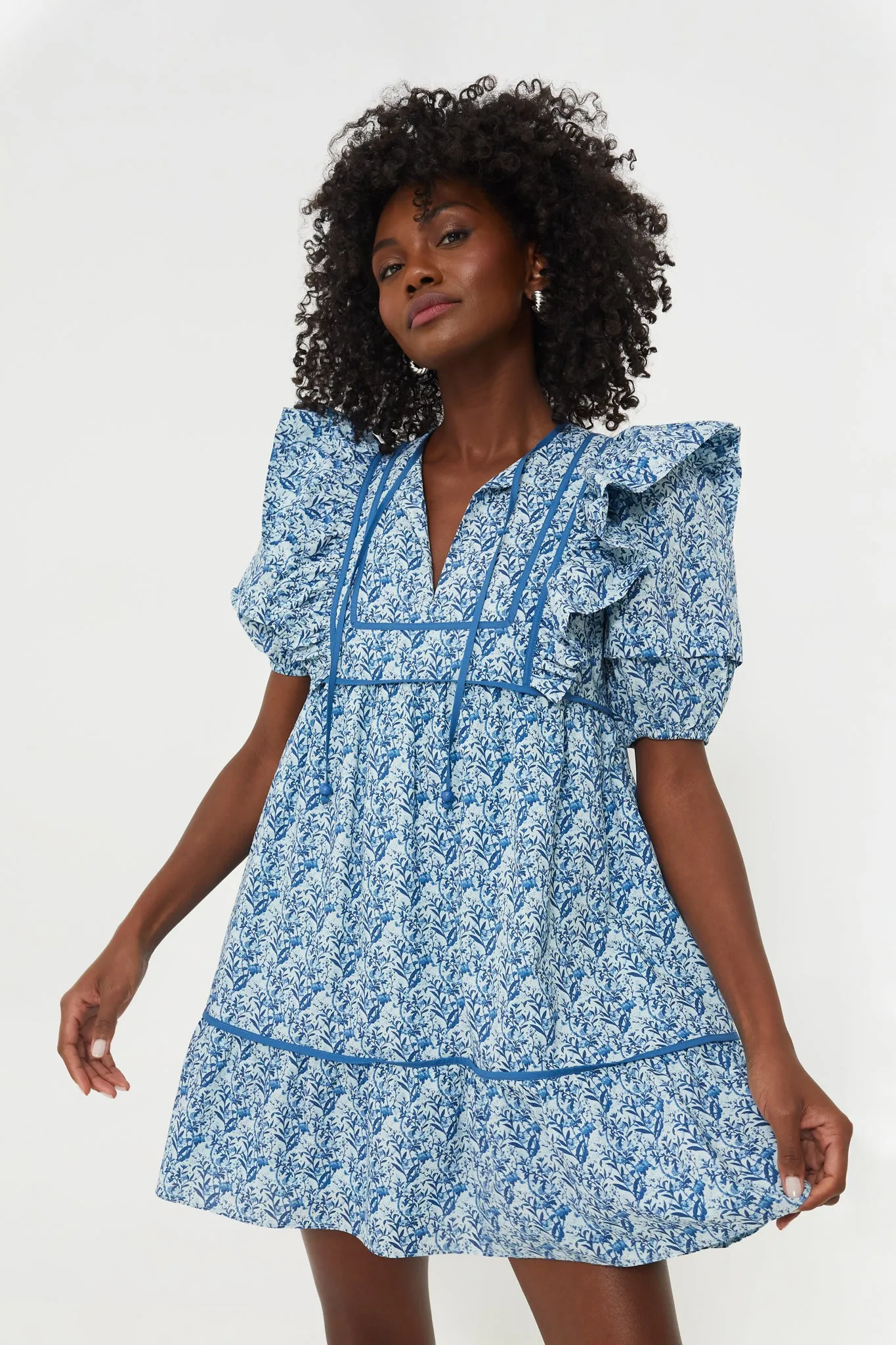 Blue Floral Rosaleigh Mini Dress sold by Tuckernuck product image thumbnail 2