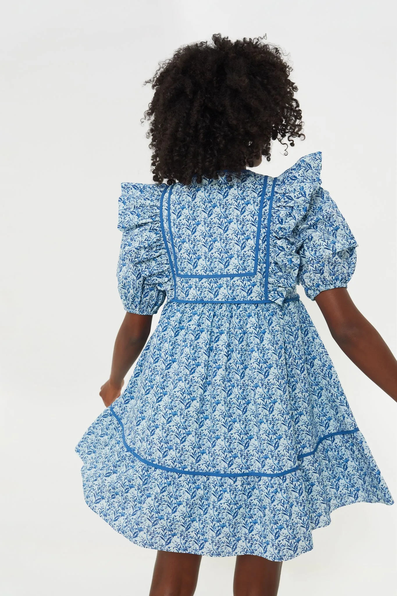 Blue Floral Rosaleigh Mini Dress sold by Tuckernuck product image thumbnail 4