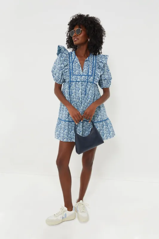Blue Floral Rosaleigh Mini Dress sold by Tuckernuck