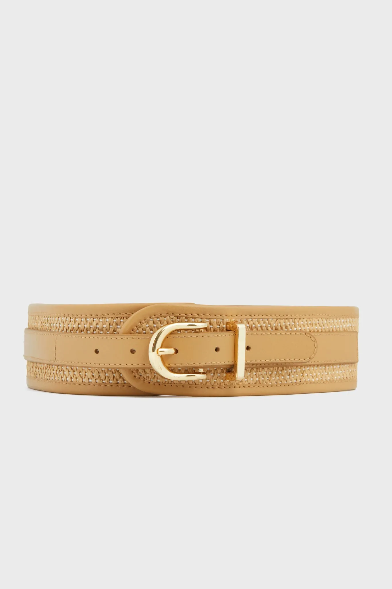 Tan Raffia Waist Belt sold by Tuckernuck