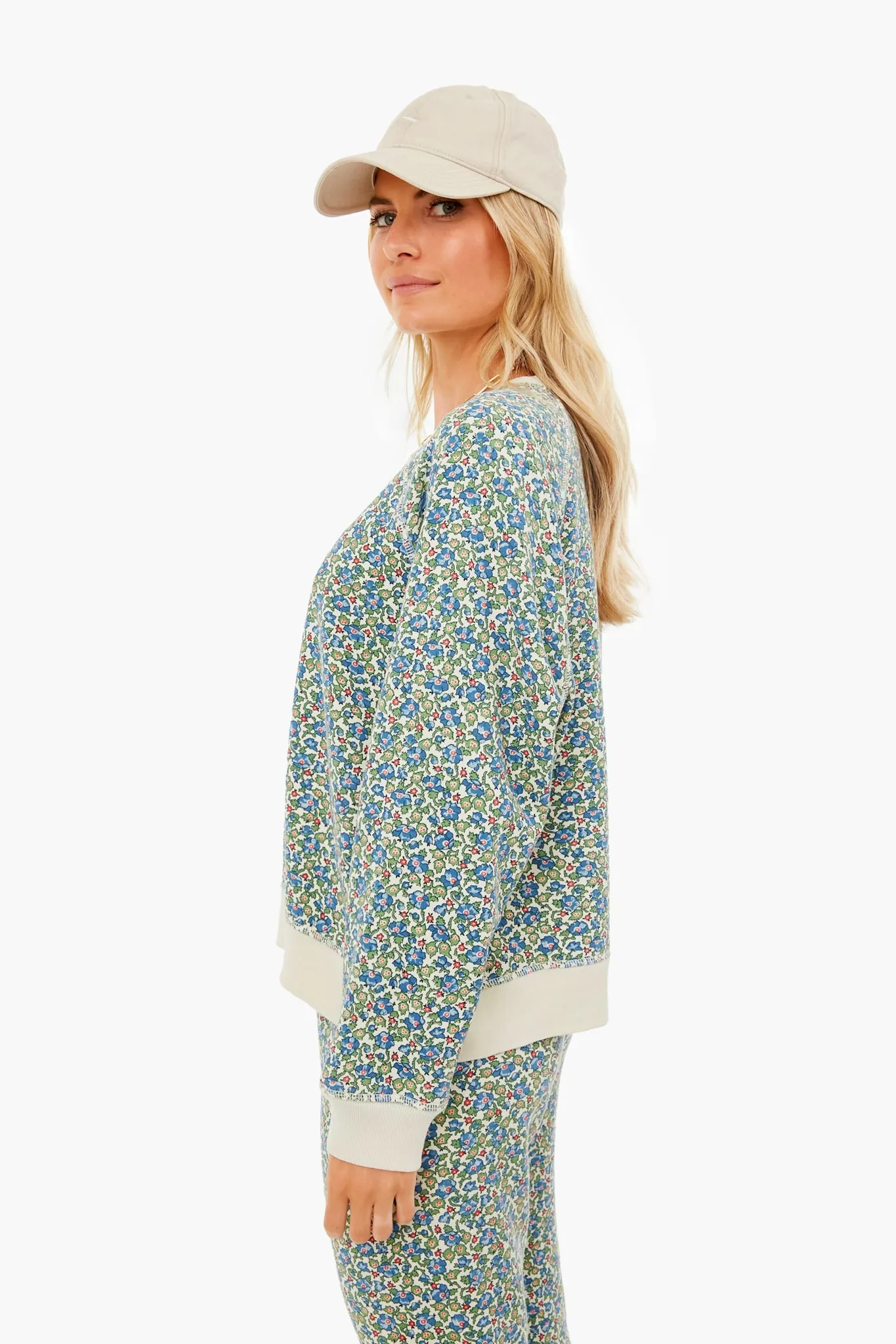 Cream Field Floral Slouch Sweatshirt sold by Tuckernuck product image thumbnail 3