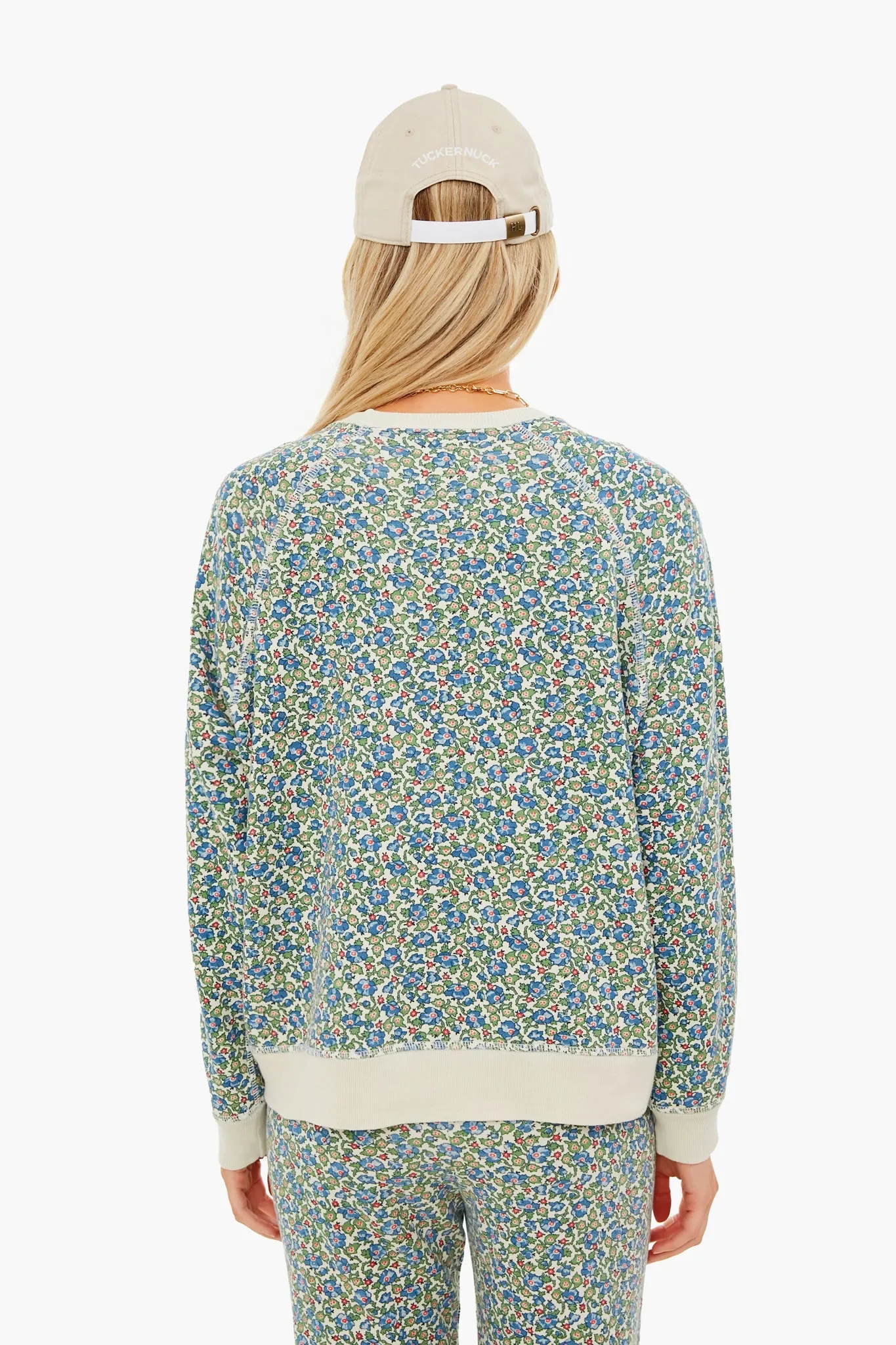 Cream Field Floral Slouch Sweatshirt sold by Tuckernuck product image thumbnail 4