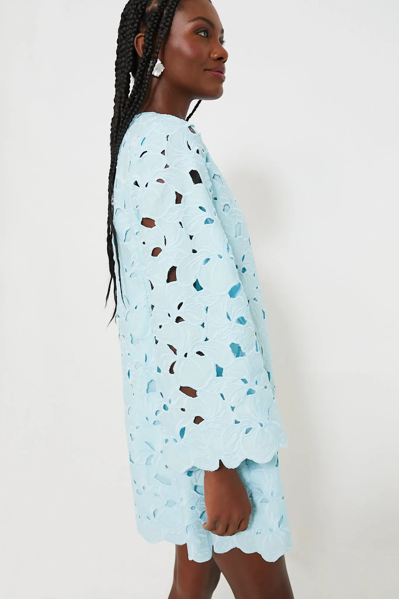 Aqua Floral Lace Camilla Dress sold by Tuckernuck product image thumbnail 4