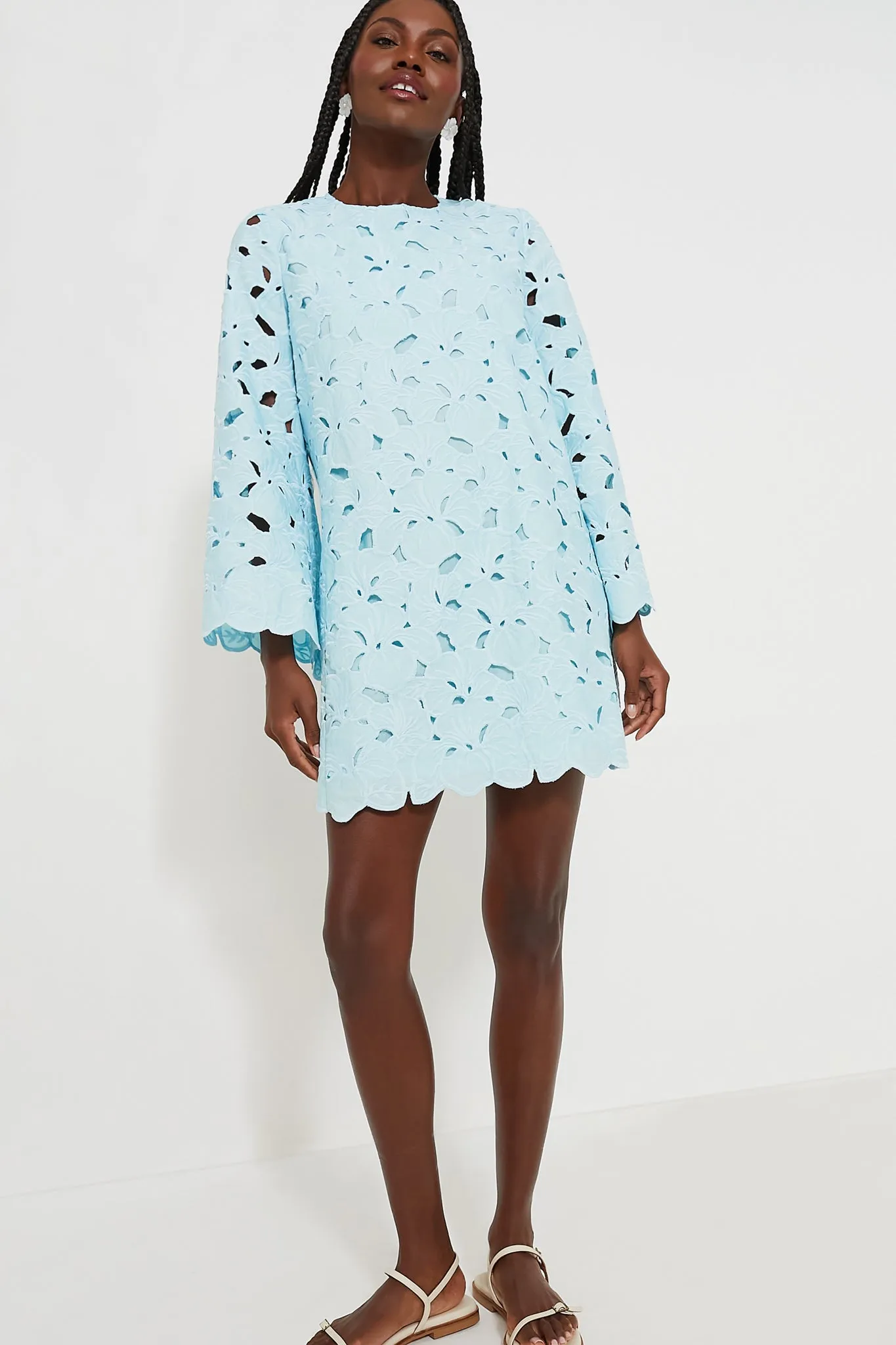 Aqua Floral Lace Camilla Dress sold by Tuckernuck product image thumbnail 3